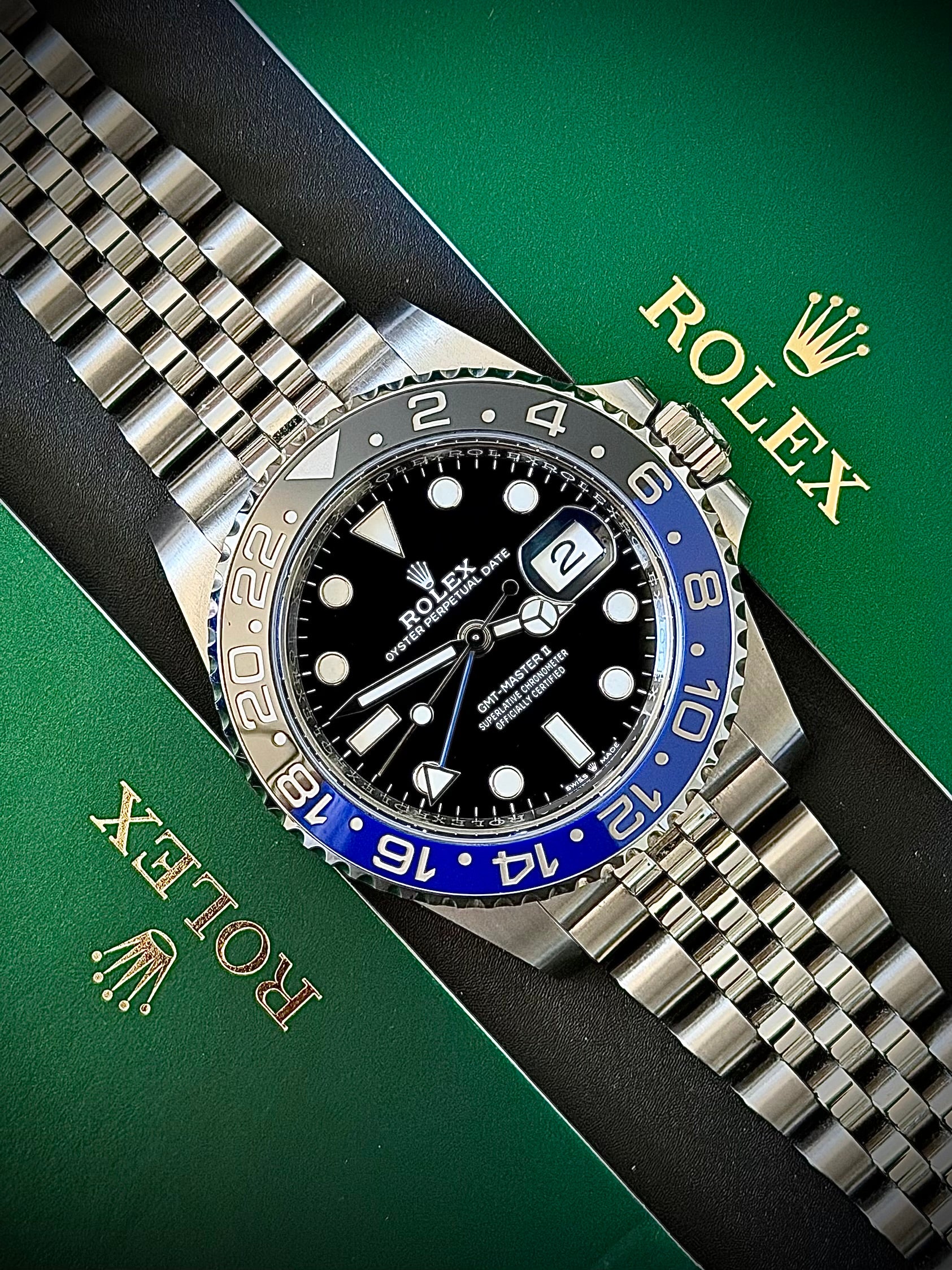 2024 ROLEX GMT MASTER II, BATGIRL, 126710BLNR, FULL SET, INC GST