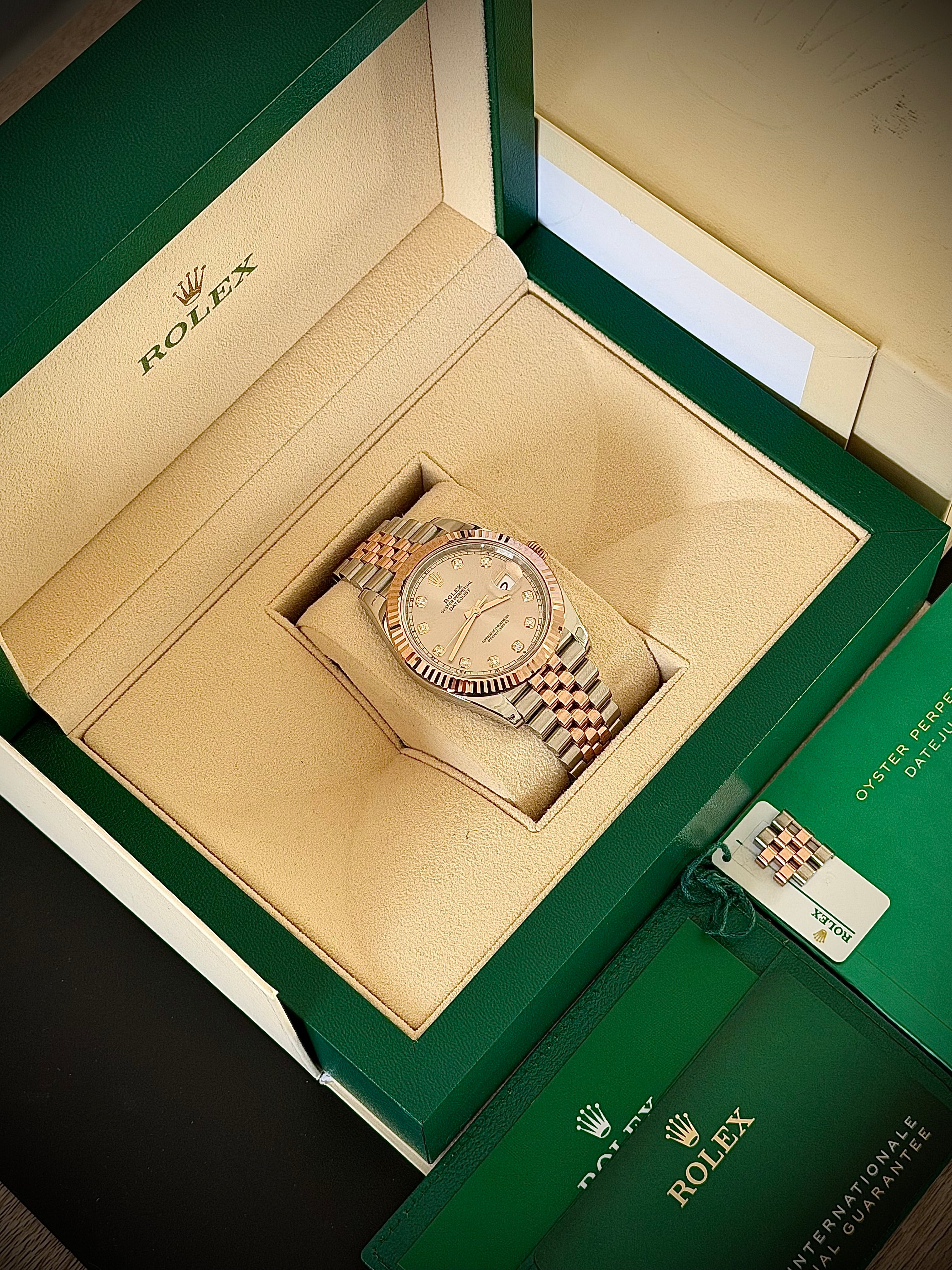 2021 ROLEX DATEJUST 41, DIAMOND SUNDUST DIAL, 126331, BOX AND PAPERS, INC GST