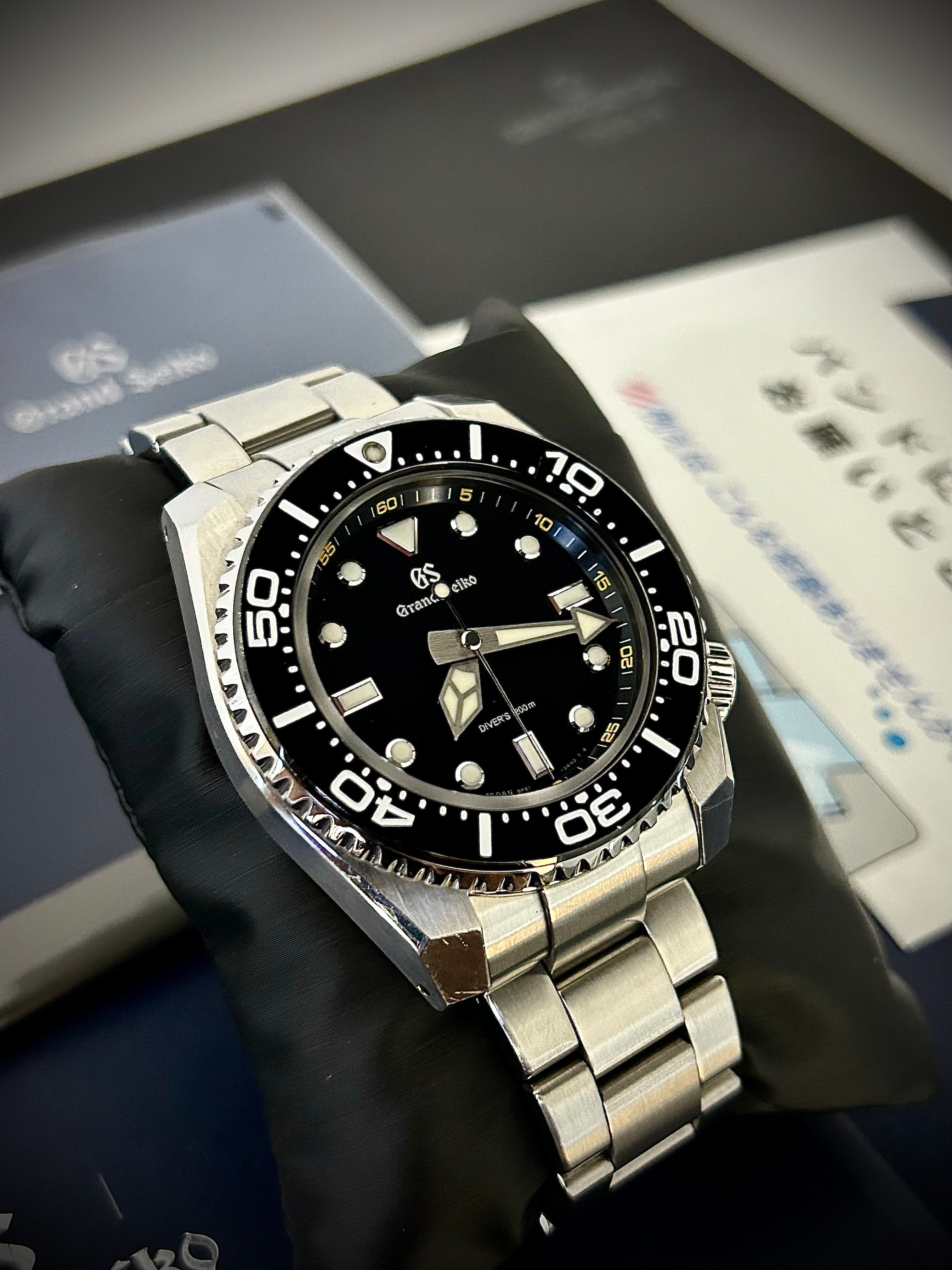 GRAND SEIKO QUARTZ DIVER, SBGX335, WATCH AND PAPERS, INC GST