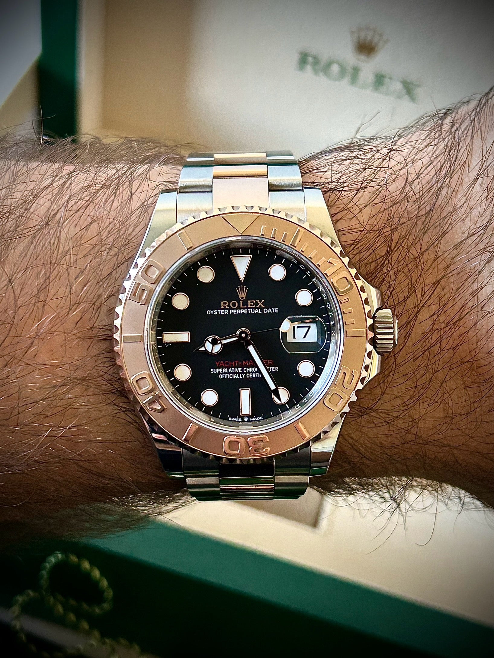 2022 ROLEX YACHT-MASTER 40, ROSE GOLD, 126621, FULL SET