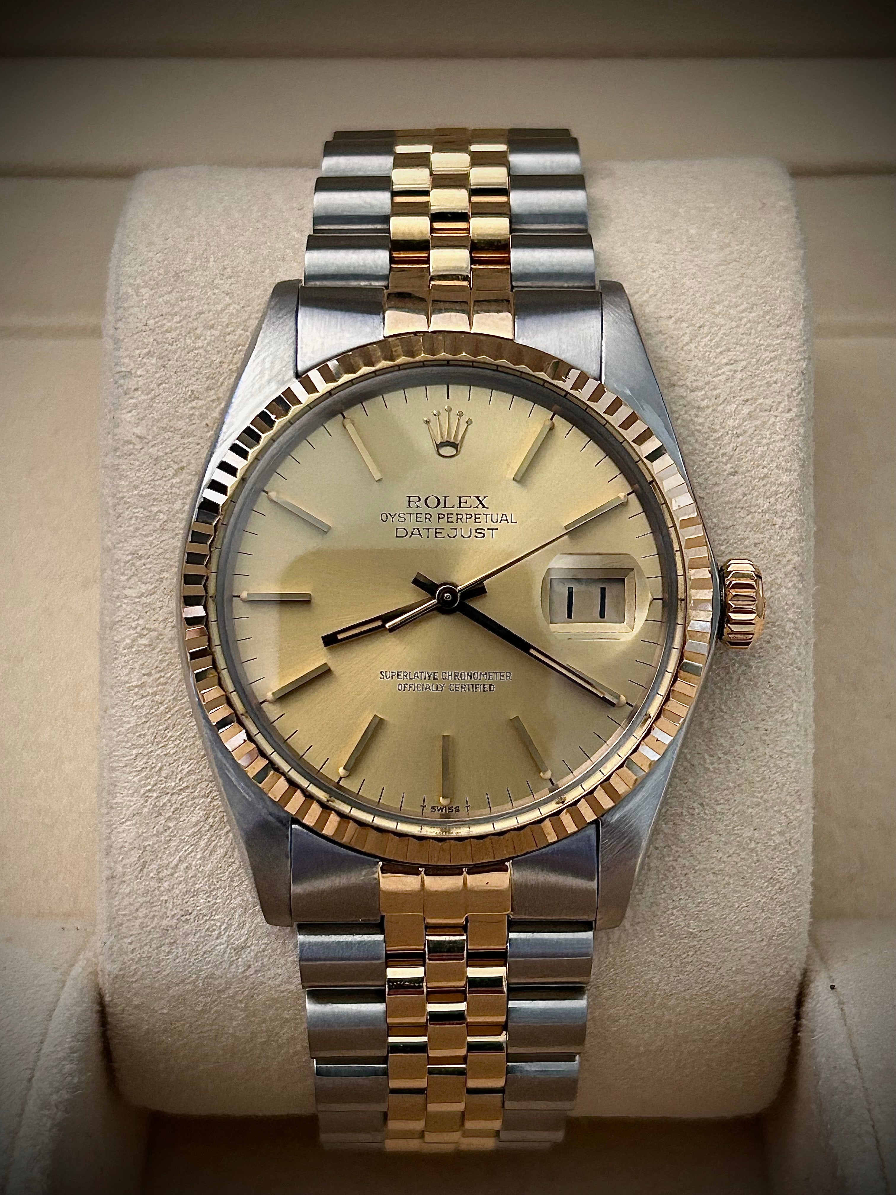 1984 ROLEX DATEJUST 36 16013, WATCH ONLY, INC GST