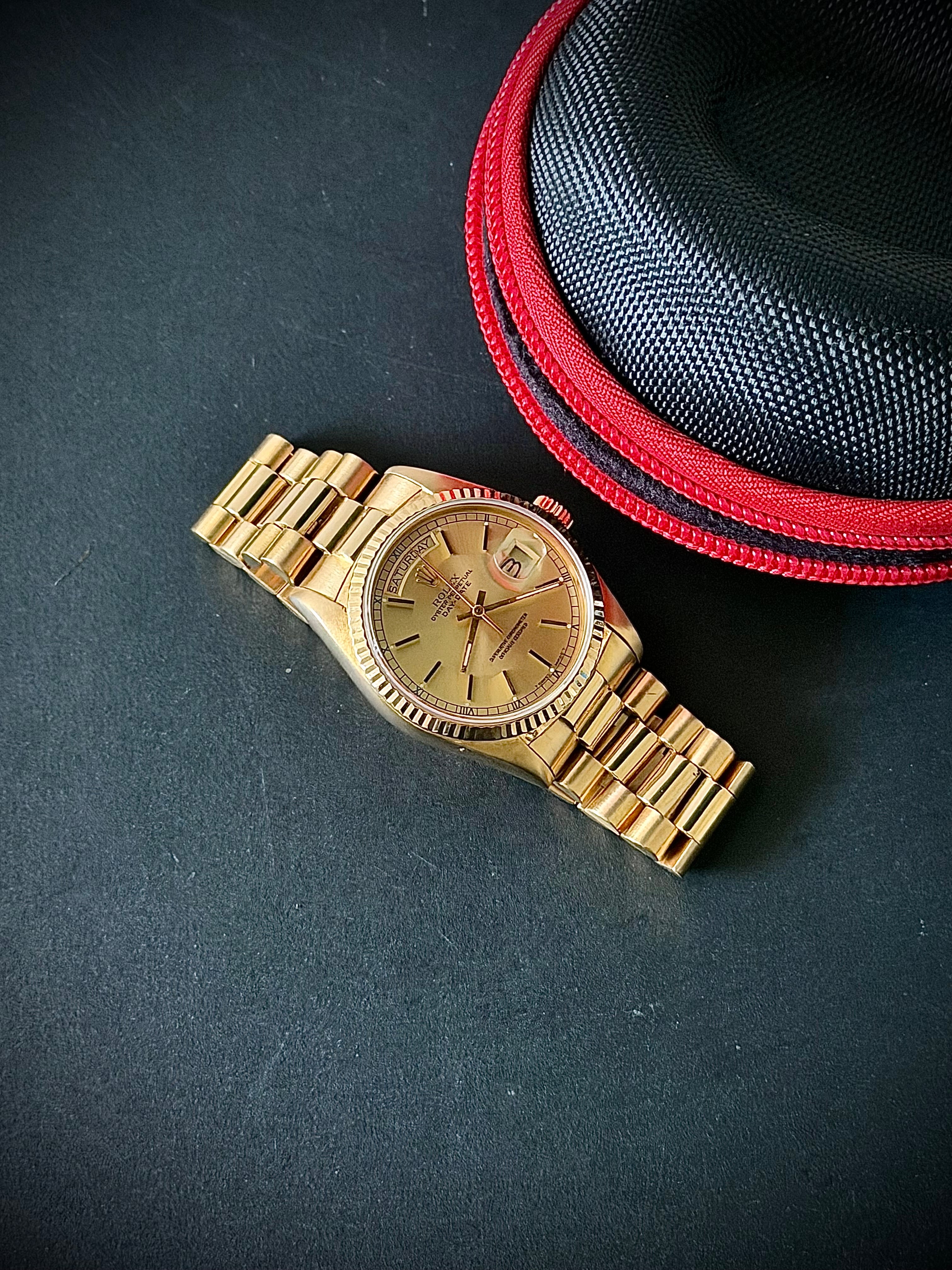 1986 ROLEX DAY-DATE, 18038, QUICKSET, WATCH ONLY, GST