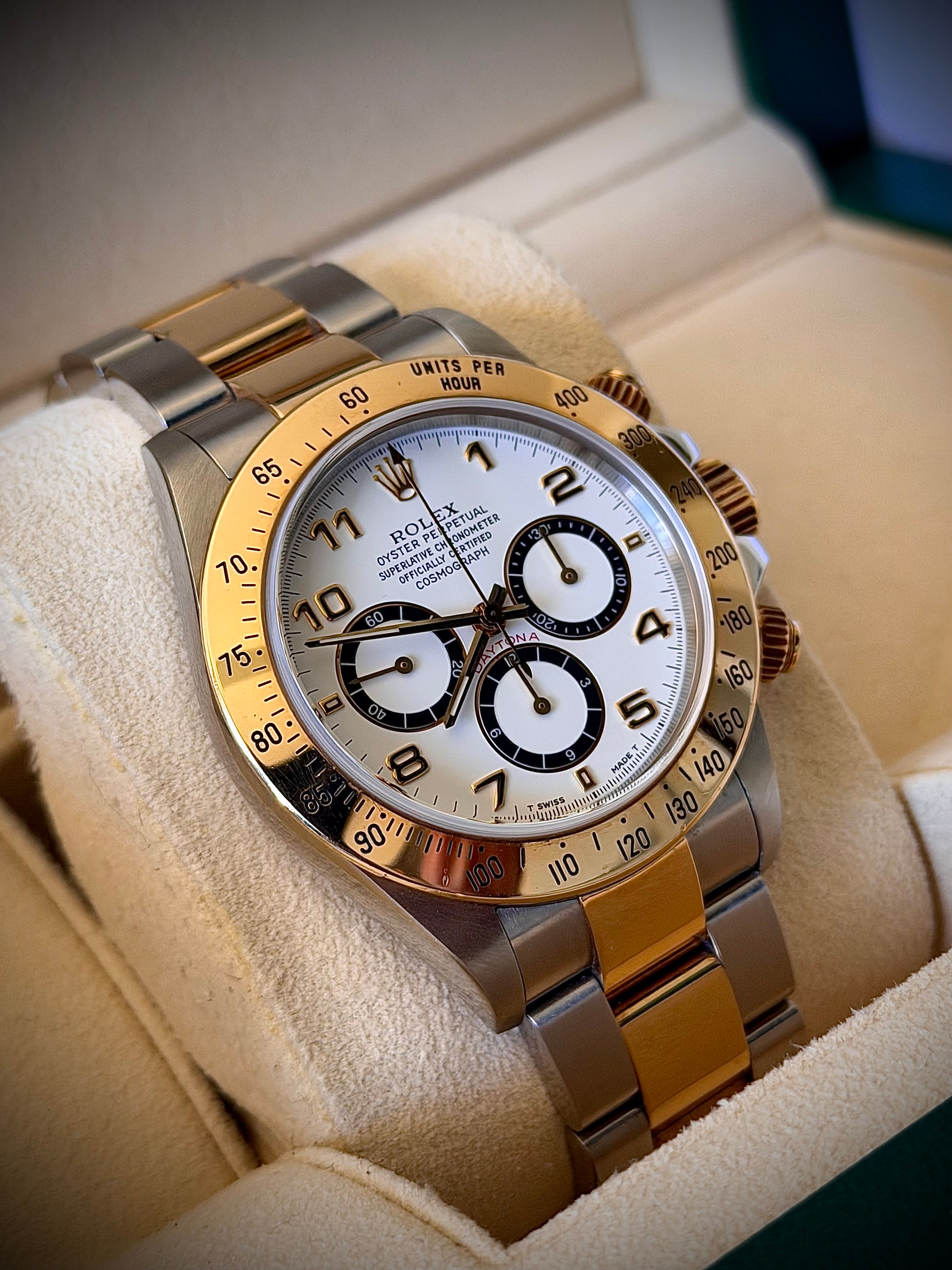 1999 ROLEX ZENITH DAYTONA, 16523, WATCH AND BOX, INC GST
