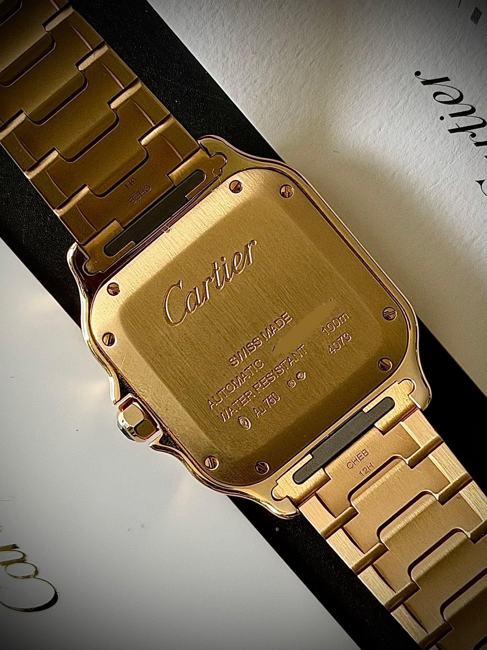 2025 CARTIER SANTOS DE CARTIER MEDIUM, WGSA0030, 18CT YELLOW GOLD, FULL SET, INC GST