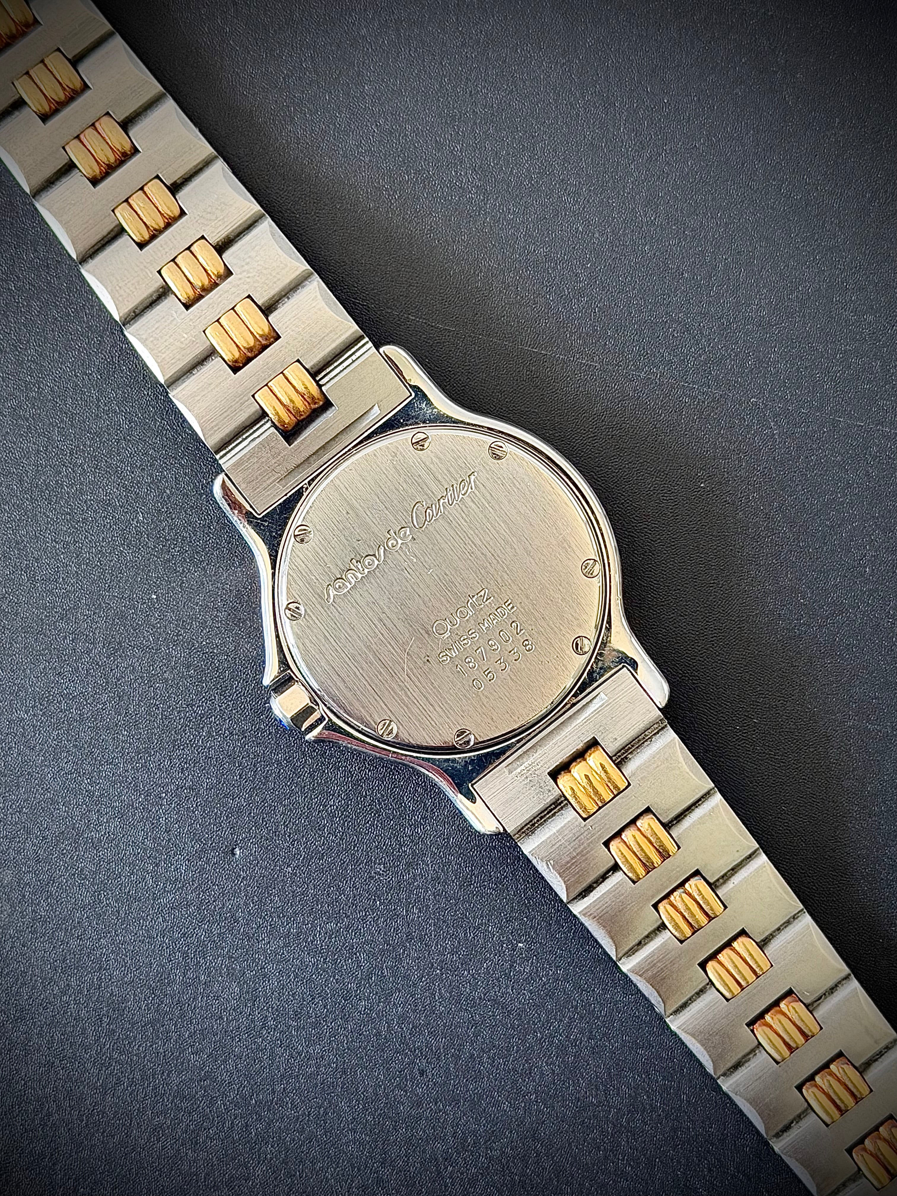 1990s CARTIER SANTOS OCTAGON, 187902, 30MM, WATCH ONLY, INC GST