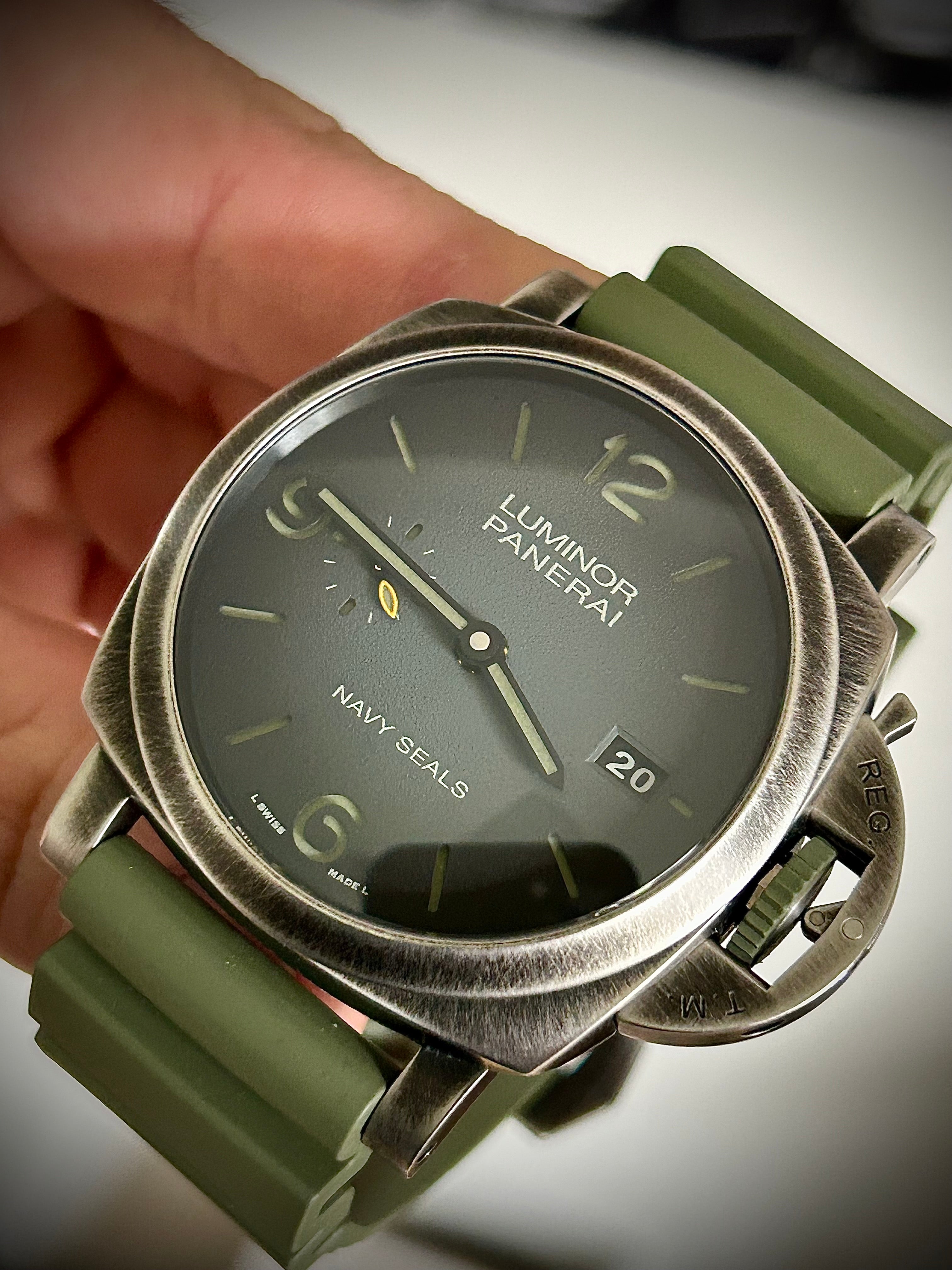 2023 PANERAI LUMINOR MARINA, PAM01412, US NAVY SEALS, FULL SET, INC GST