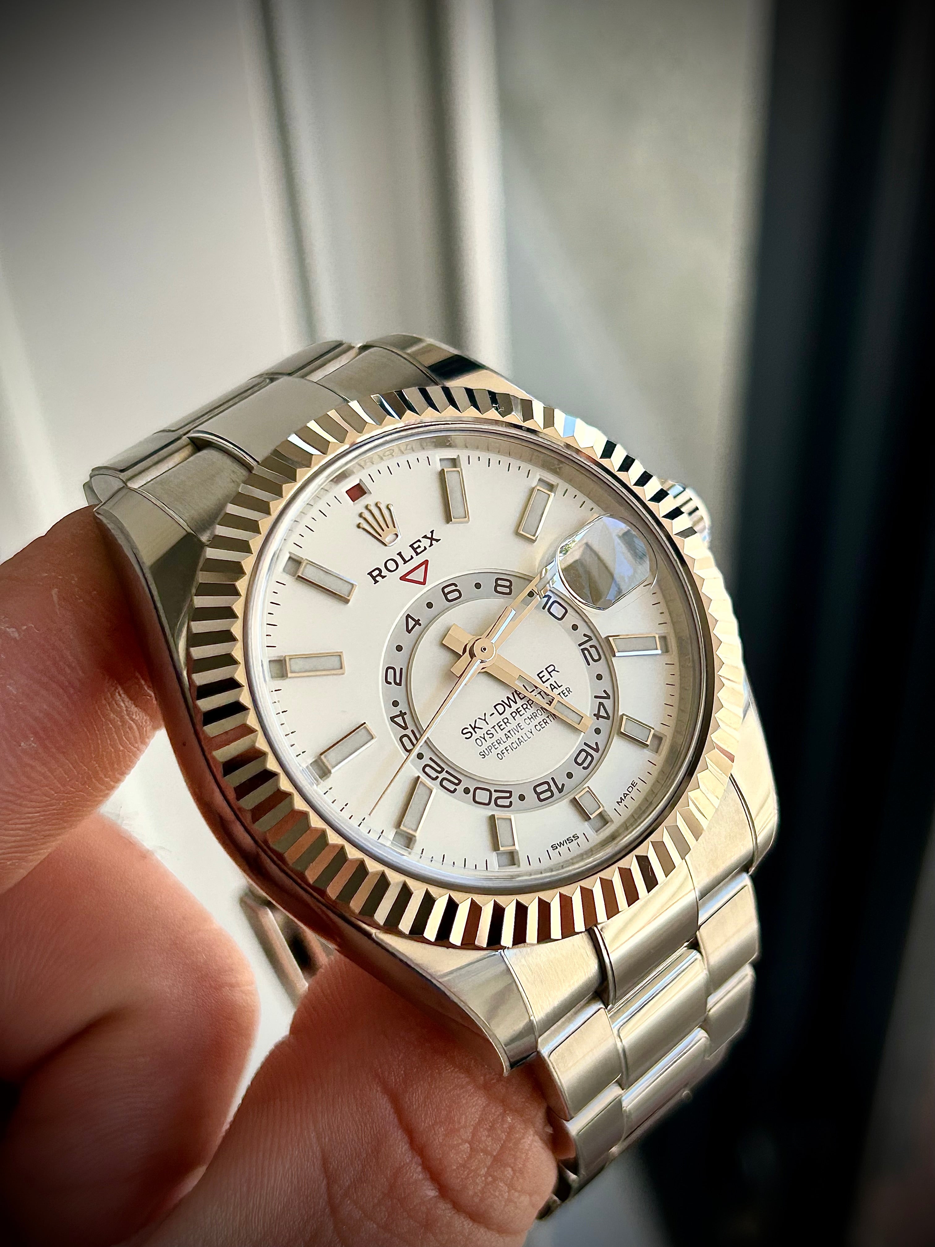 2020 ROLEX SKY DWELLER, WHITE DIAL, 326934, FULL SET, INC GST
