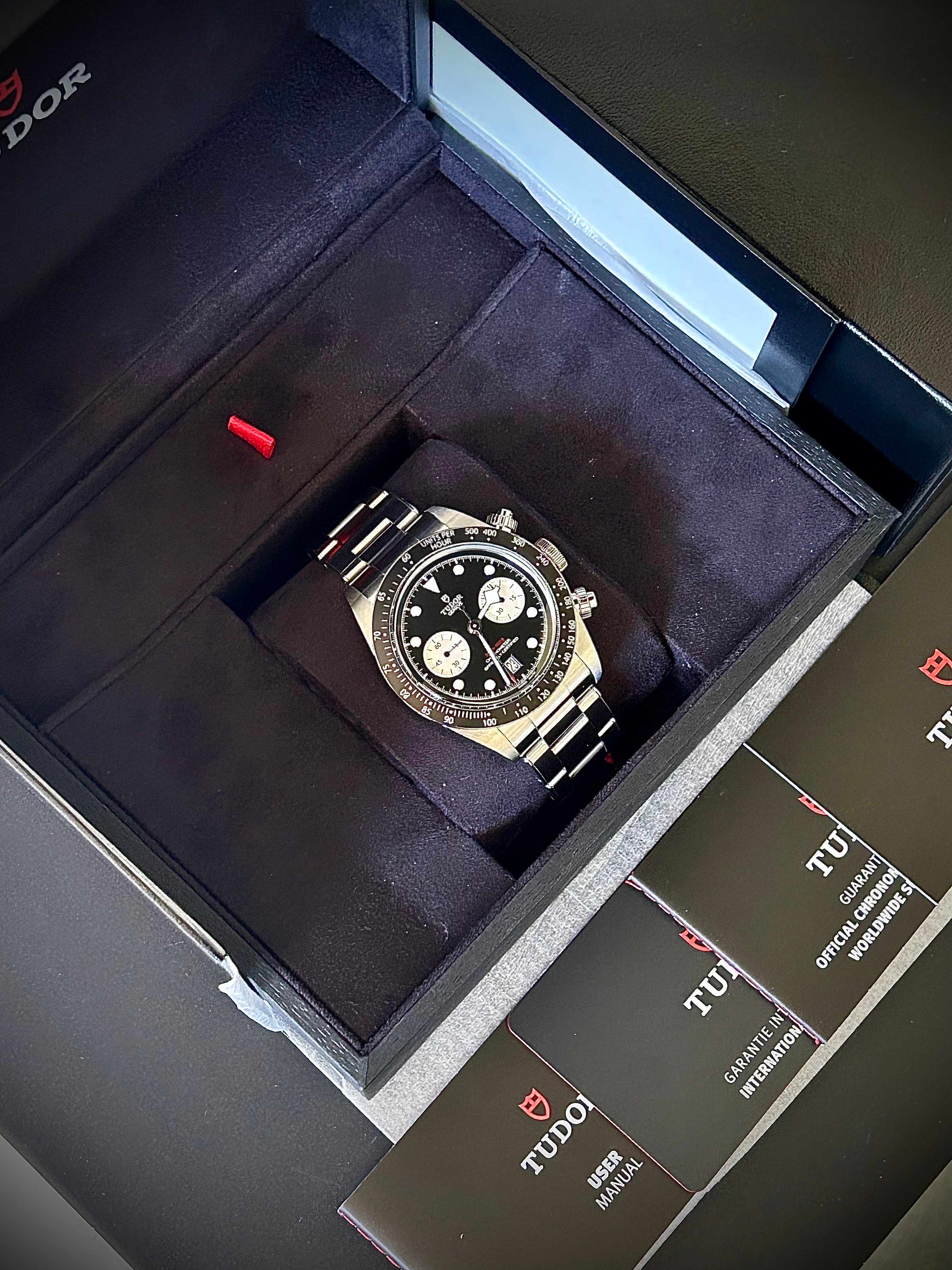 2022 TUDOR BLACK CHRONO REVERSE PANDA, FULL SET, INC GST