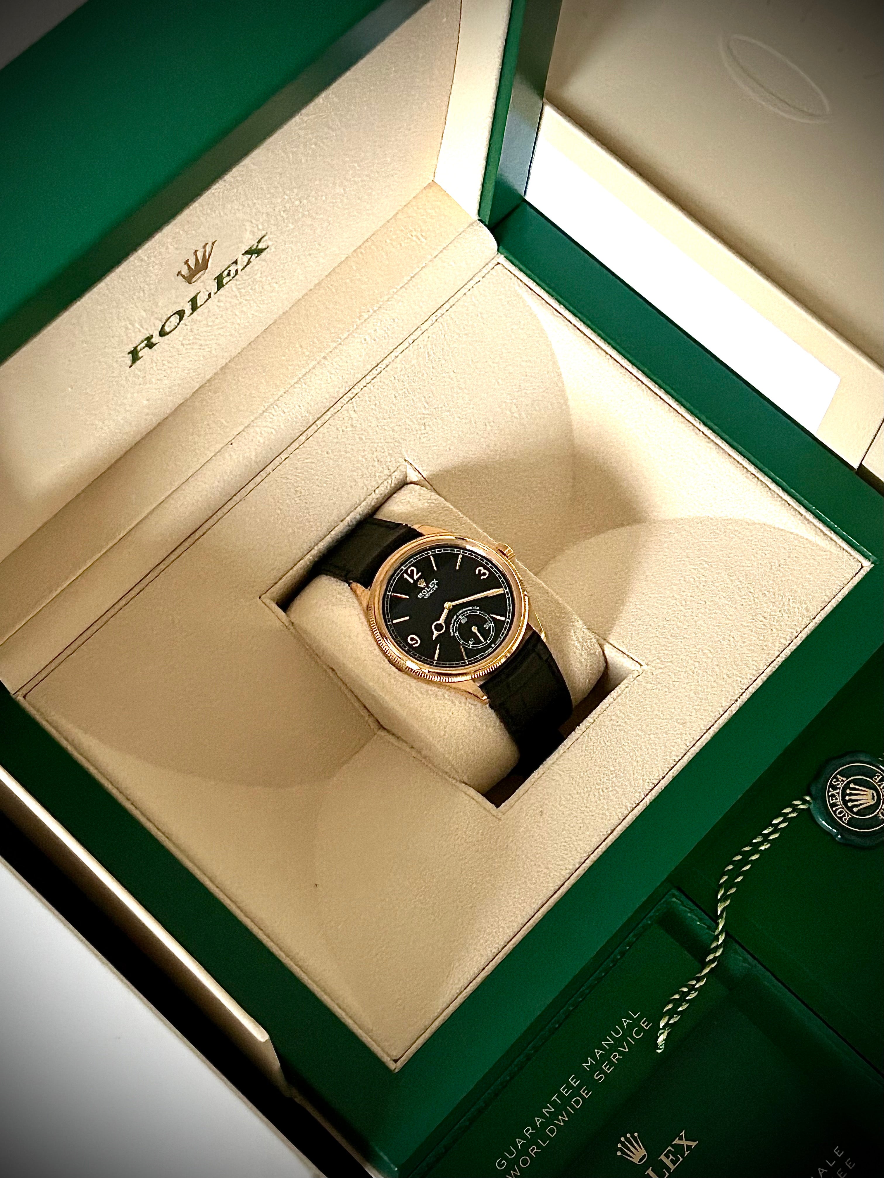 2024 ROLEX PERPETUAL 1908, 52508, YELLOW GOLD, MATTE BLACK DIAL, FULL SET, BRAND NEW, INC GST