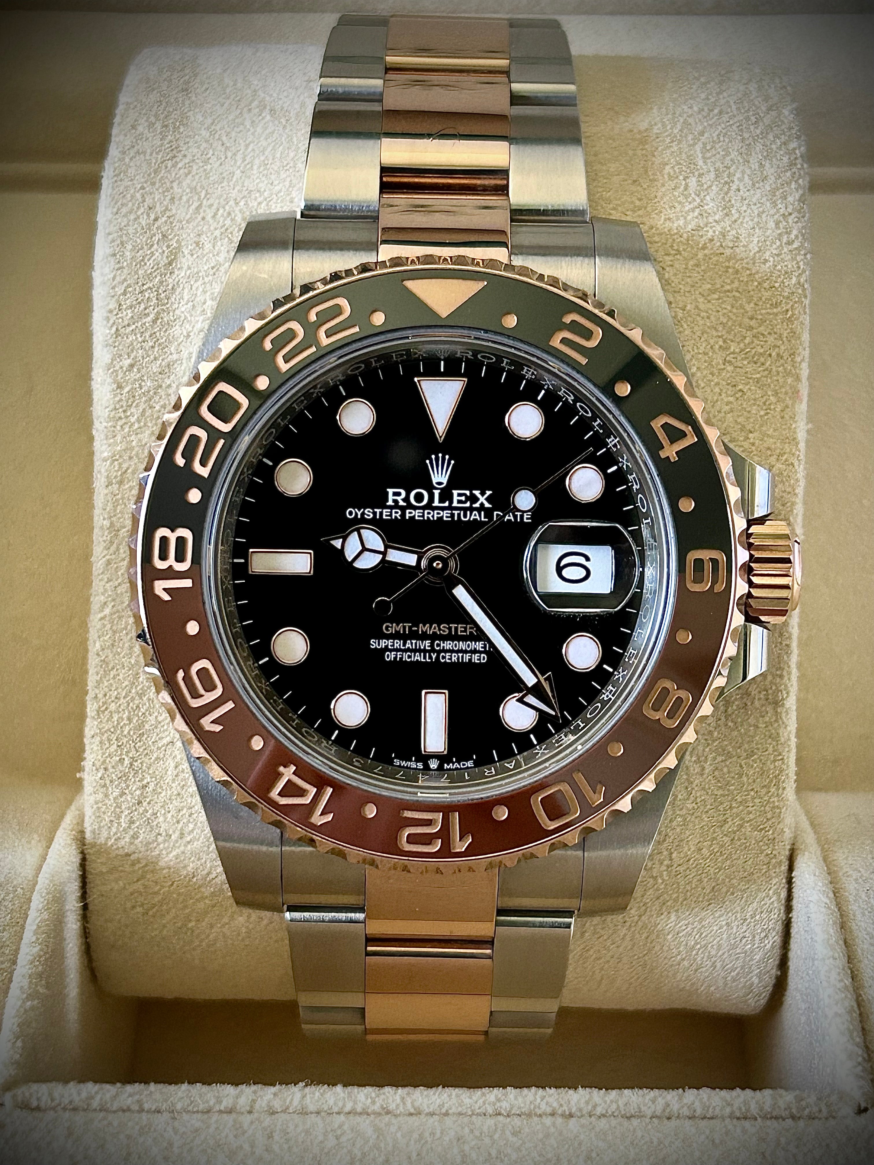 2019 ROLEX GMT MASTER II, ROOTBEER, 126711CHNR, FULL SET, INC GST