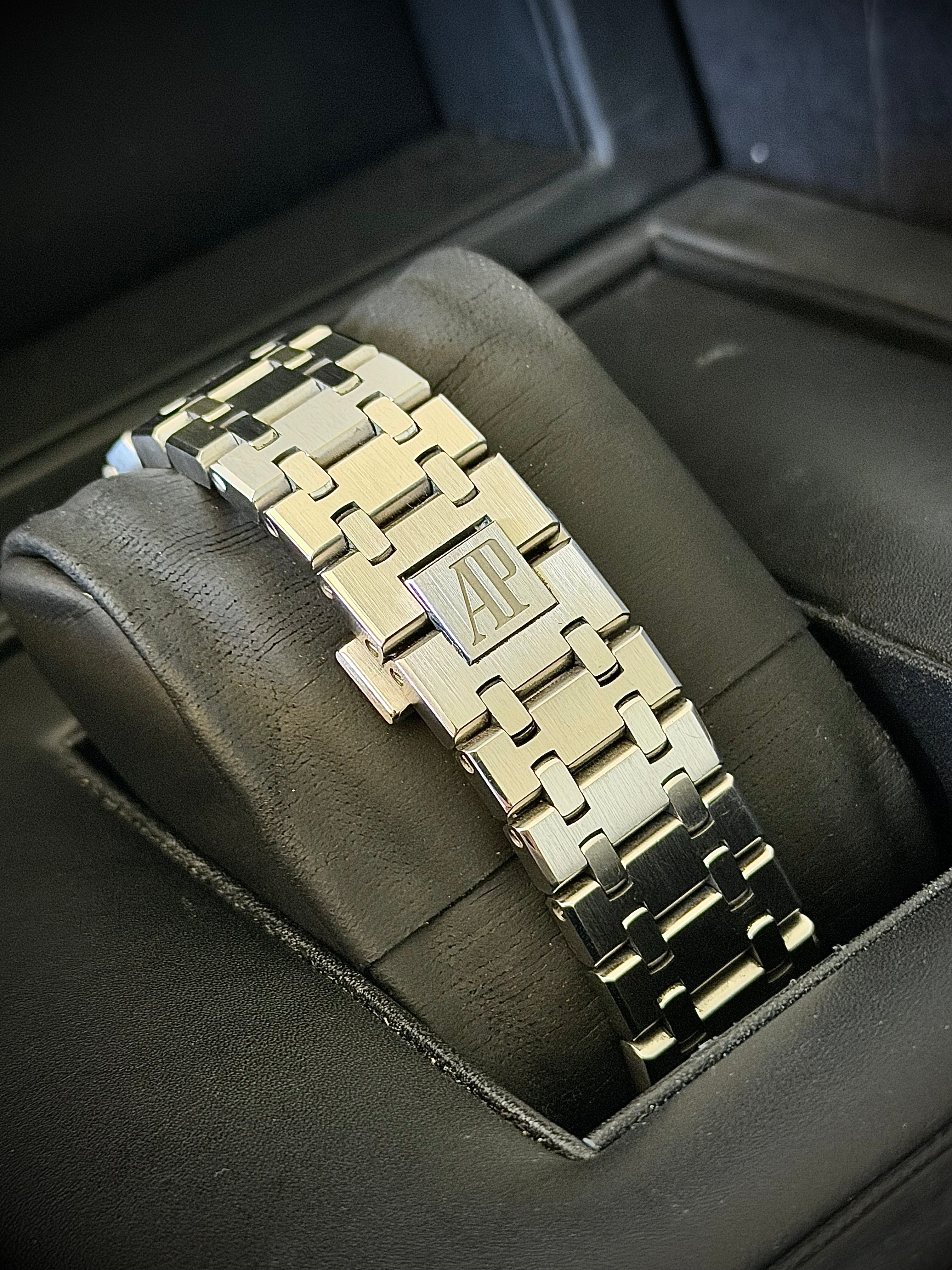 2019 AUDEMARS PIGUET ROYAL OAK 41, 15400ST.OO.1220ST.04, GREY RUTHENIUM DIAL, FULL SET, 2025 AP SERVICE, INC GST