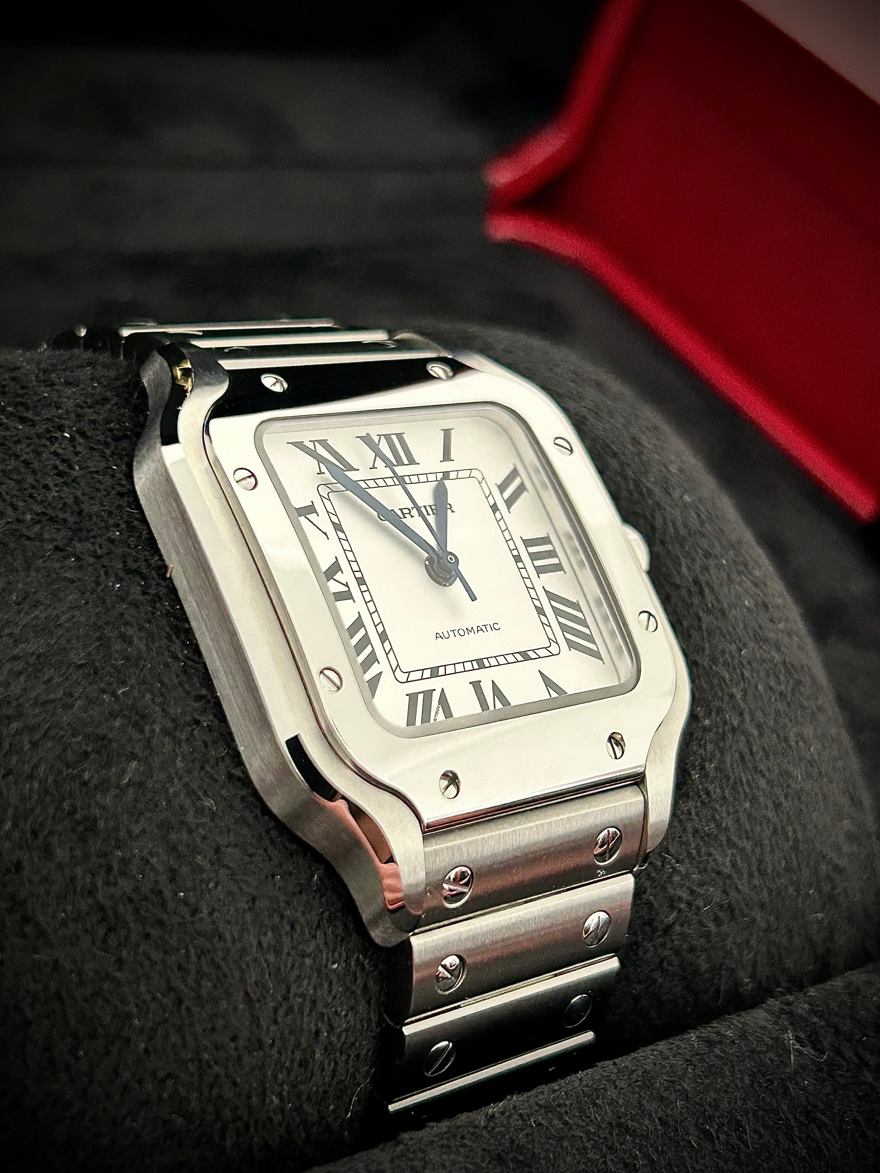 2024 CARTIER SANTOS DE CARTIER MEDIUM, WSSA0029, FULL SET, INC GST