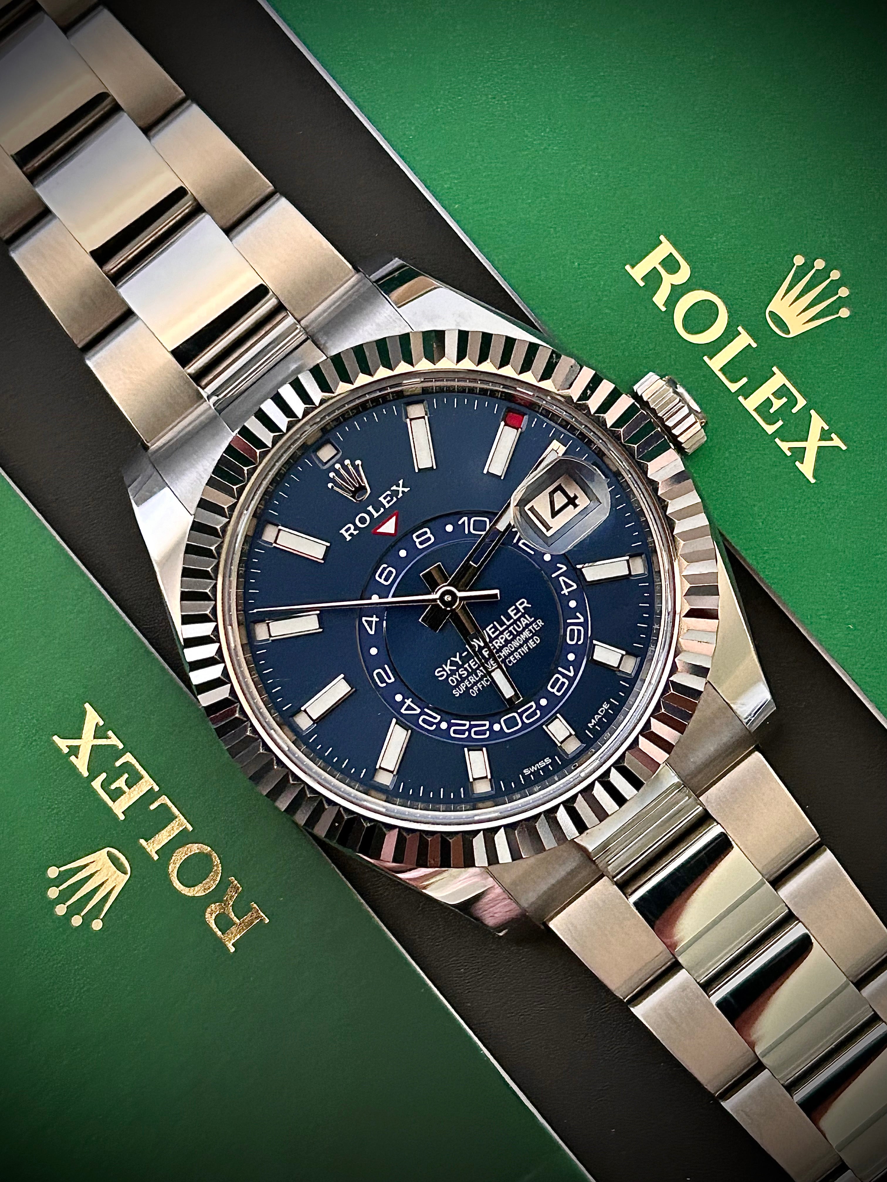 2020 ROLEX SKY DWELLER, BLUE DIAL, OYSTER, 326934, FULL SET, INC GST