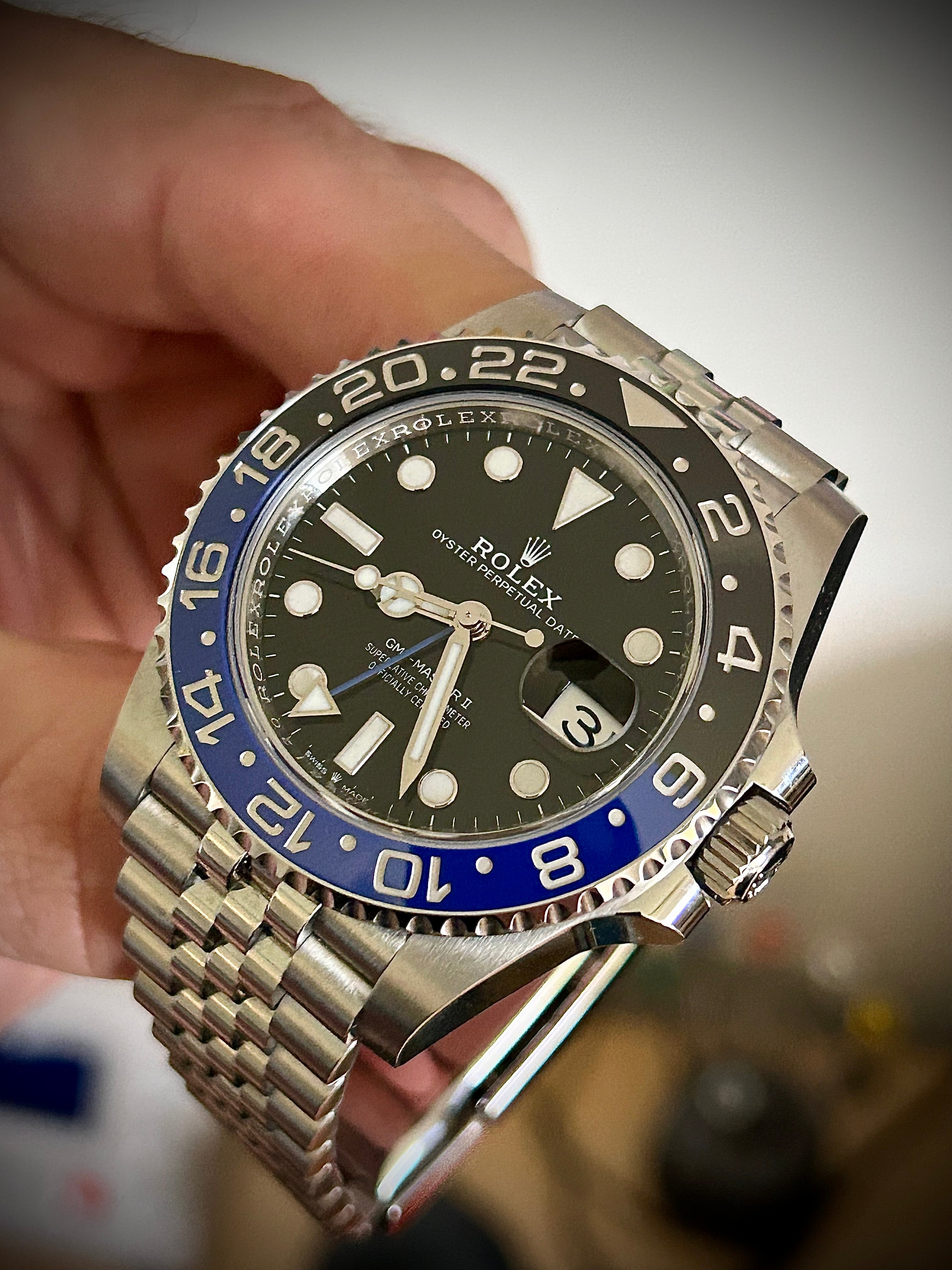 2022 ROLEX GMT MASTER II, BATGIRL, 126710BLNR, FULL SET, INC GST