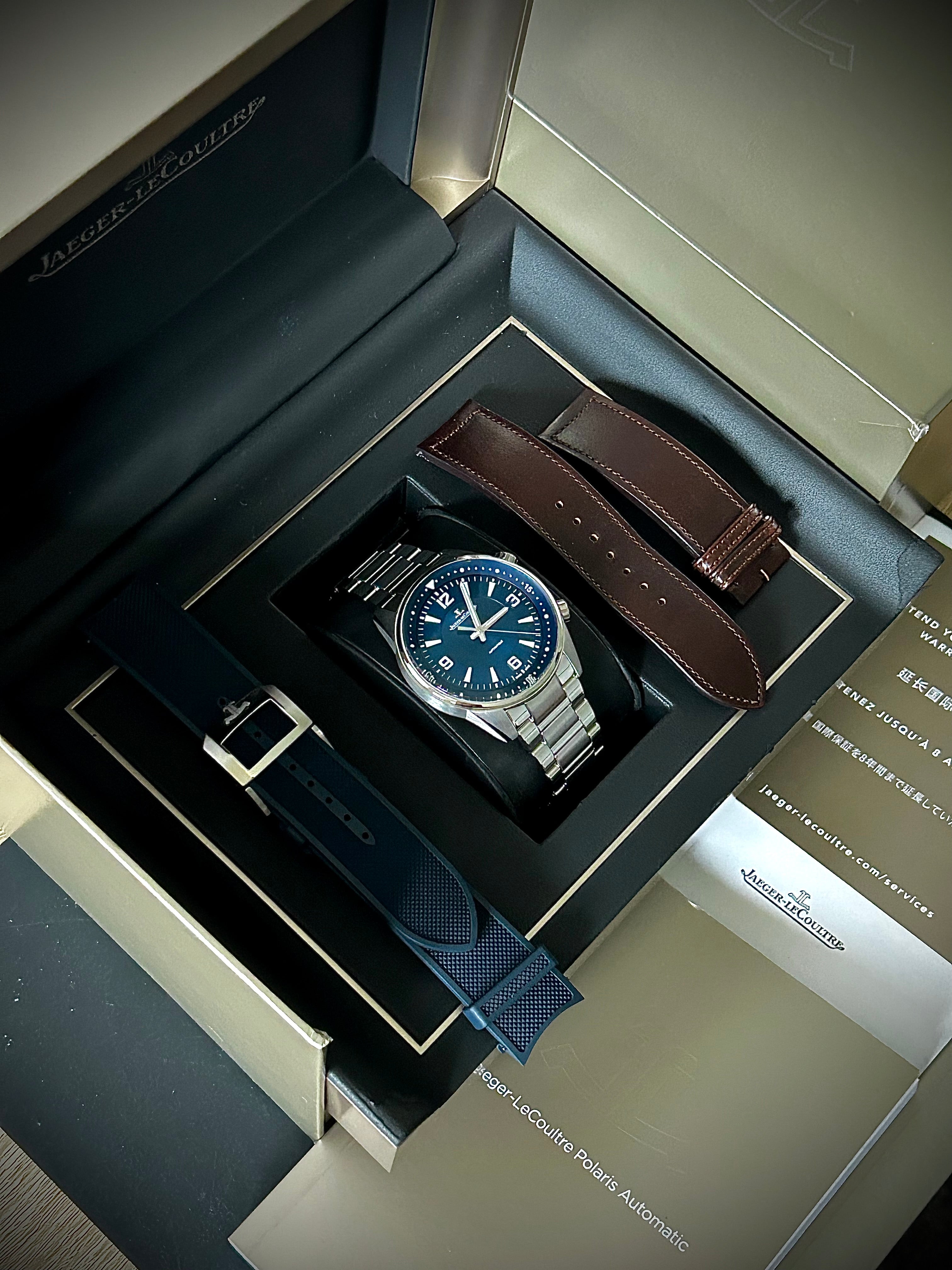 2021 JAEGER-LECOULTRE POLARIS AUTOMATIC, Q9008480, BLUE DIAL, FULL SET, INC GST