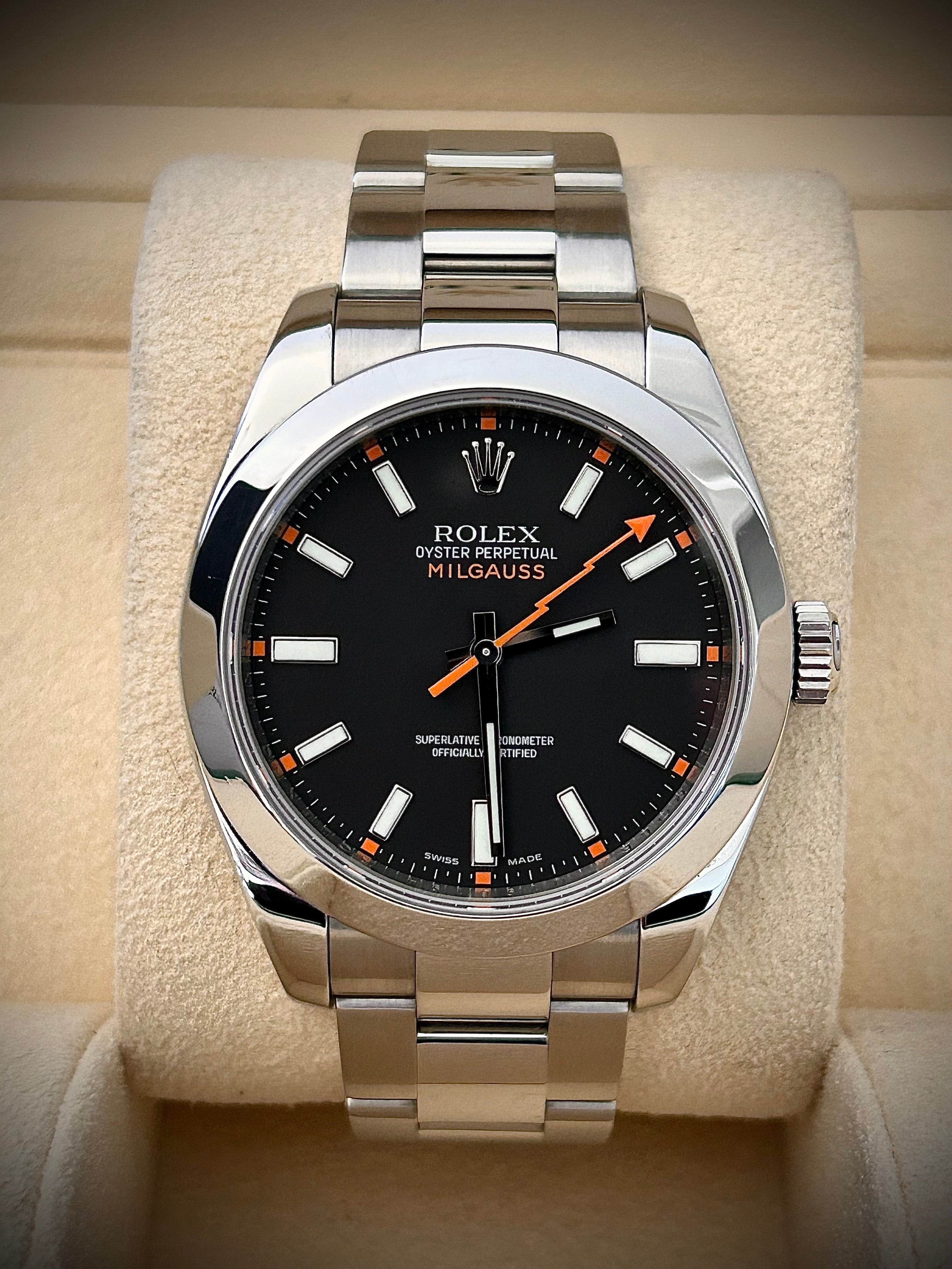 2008 ROLEX MILGAUSS, 116400, FULL SET, CERTIFIED PRE OWNED, INC GST