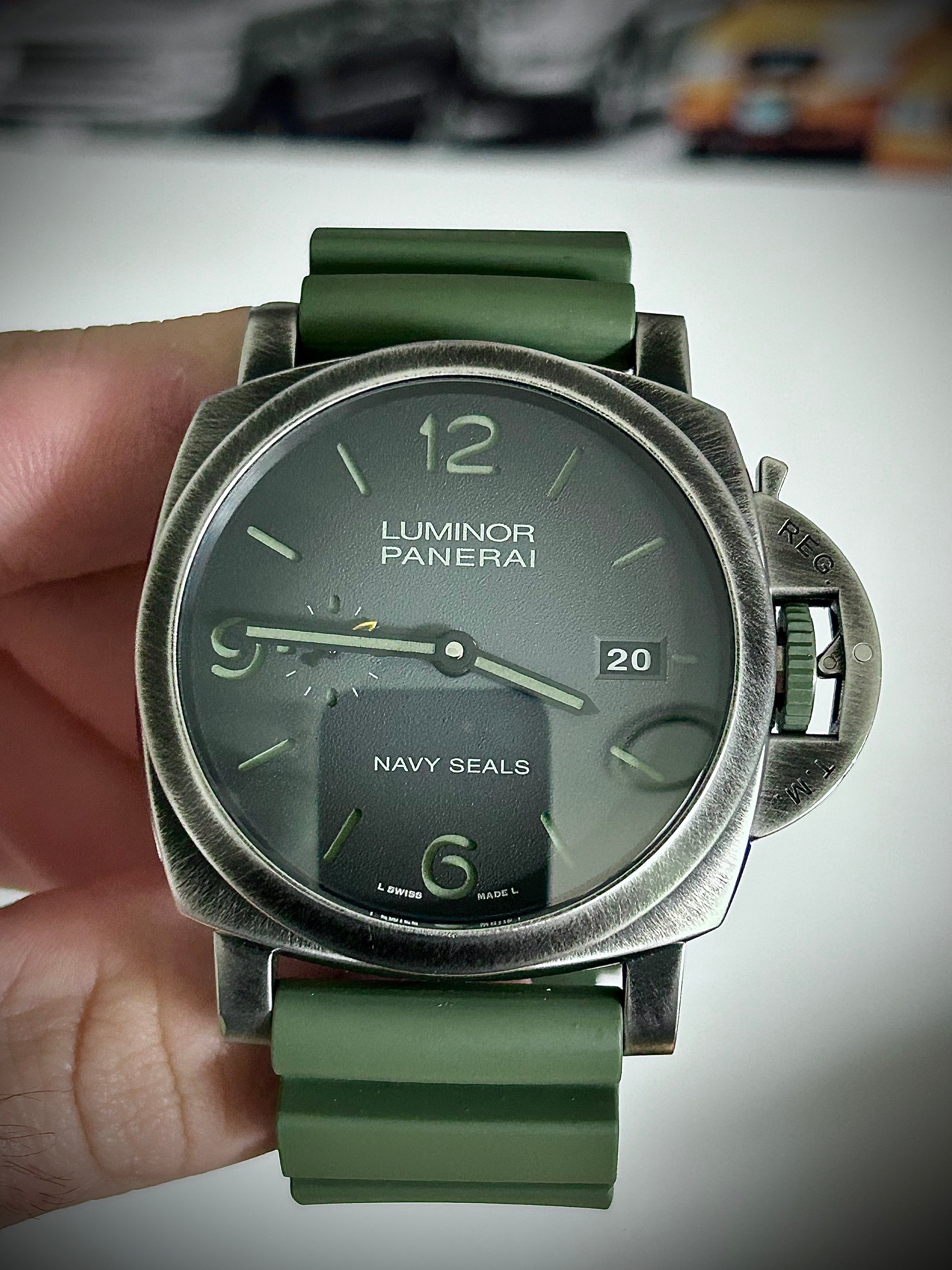 2023 PANERAI LUMINOR MARINA, PAM01412, US NAVY SEALS, FULL SET, INC GST