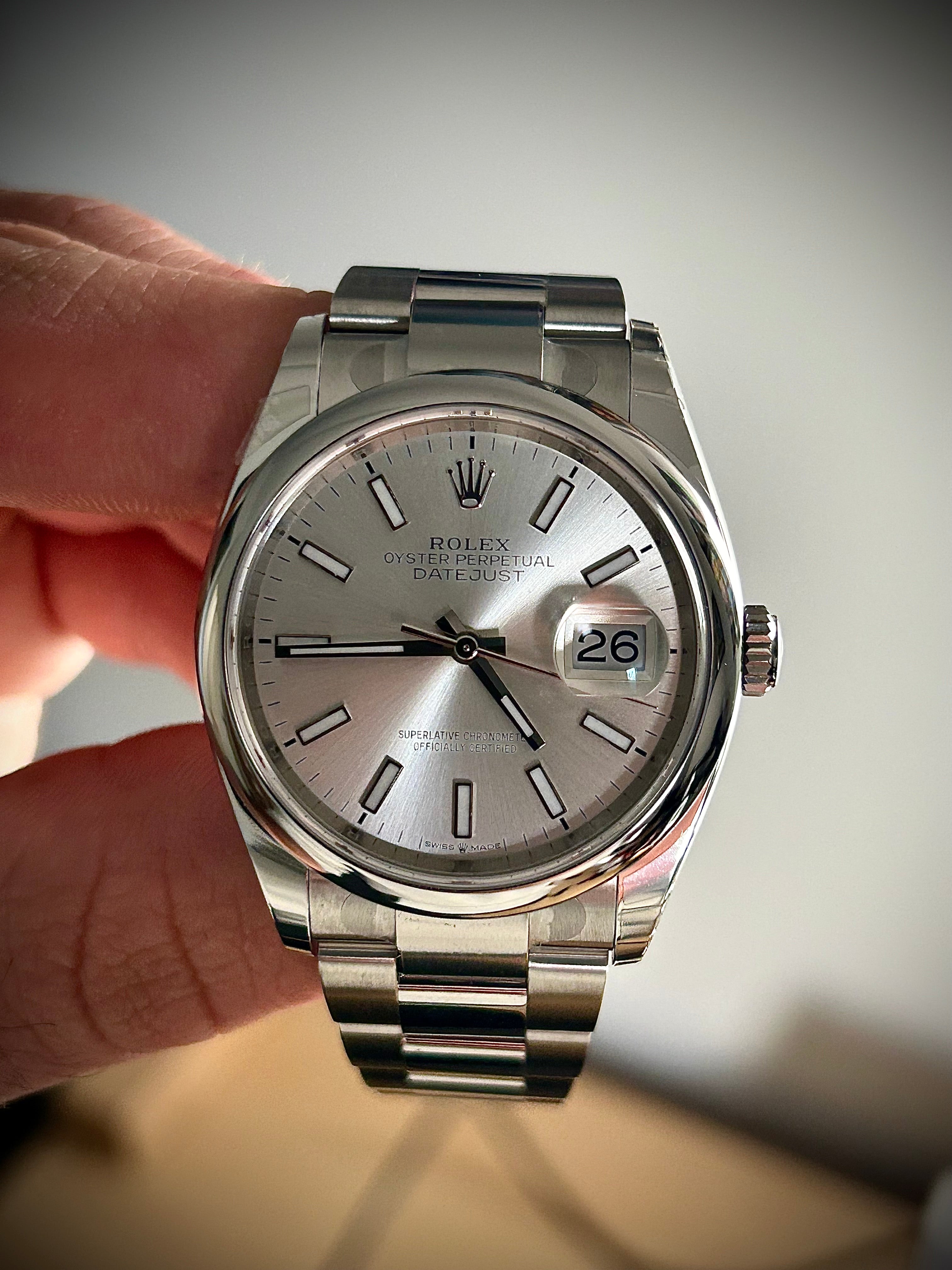 2024 ROLEX DATEJUST 36 SILVER DIAL, BRAND NEW, 126200, FULL SET, INC GST