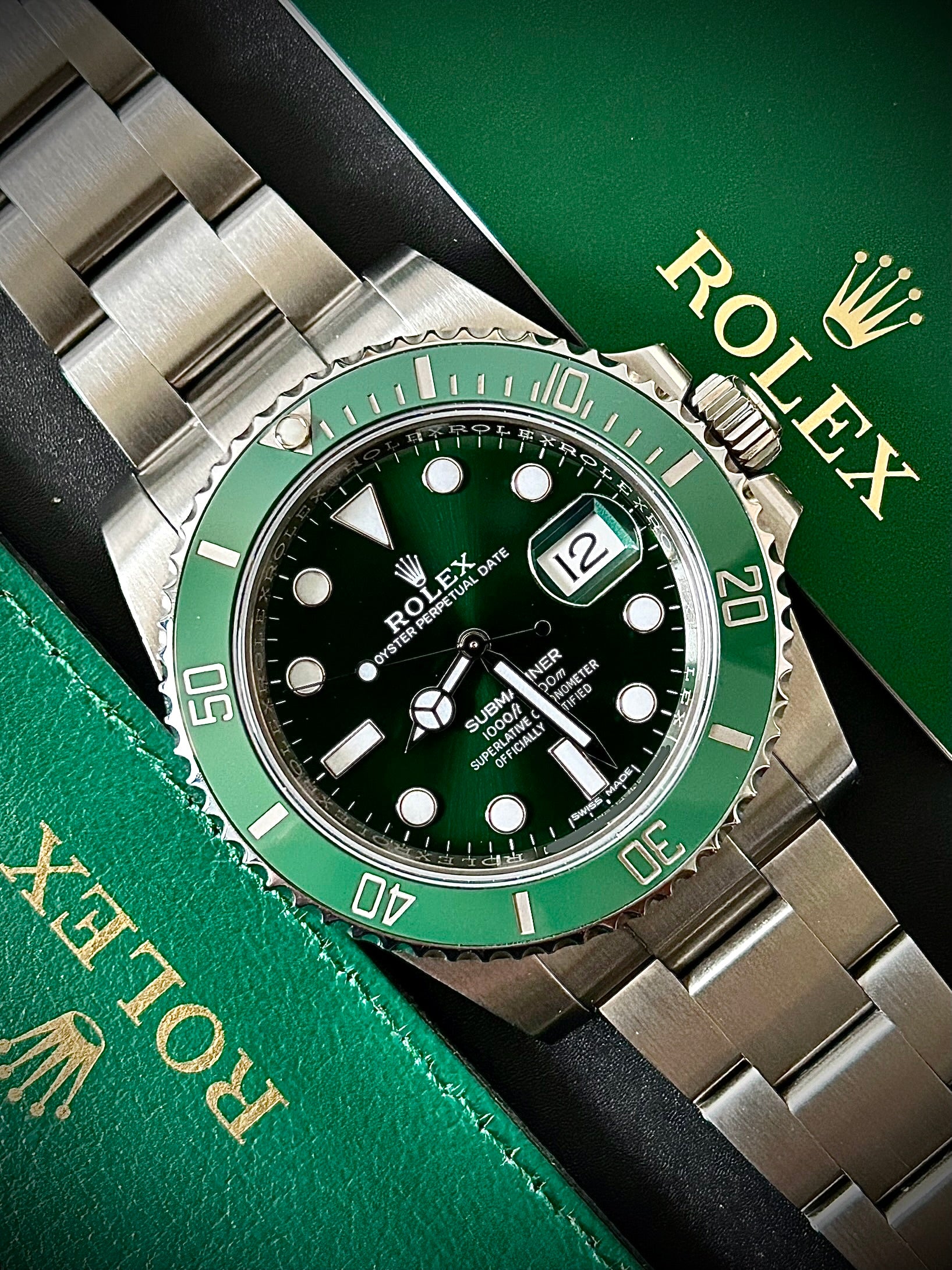 2018 ROLEX SUBMARINER DATE 116610LV, HULK, FULL SET, INC GST
