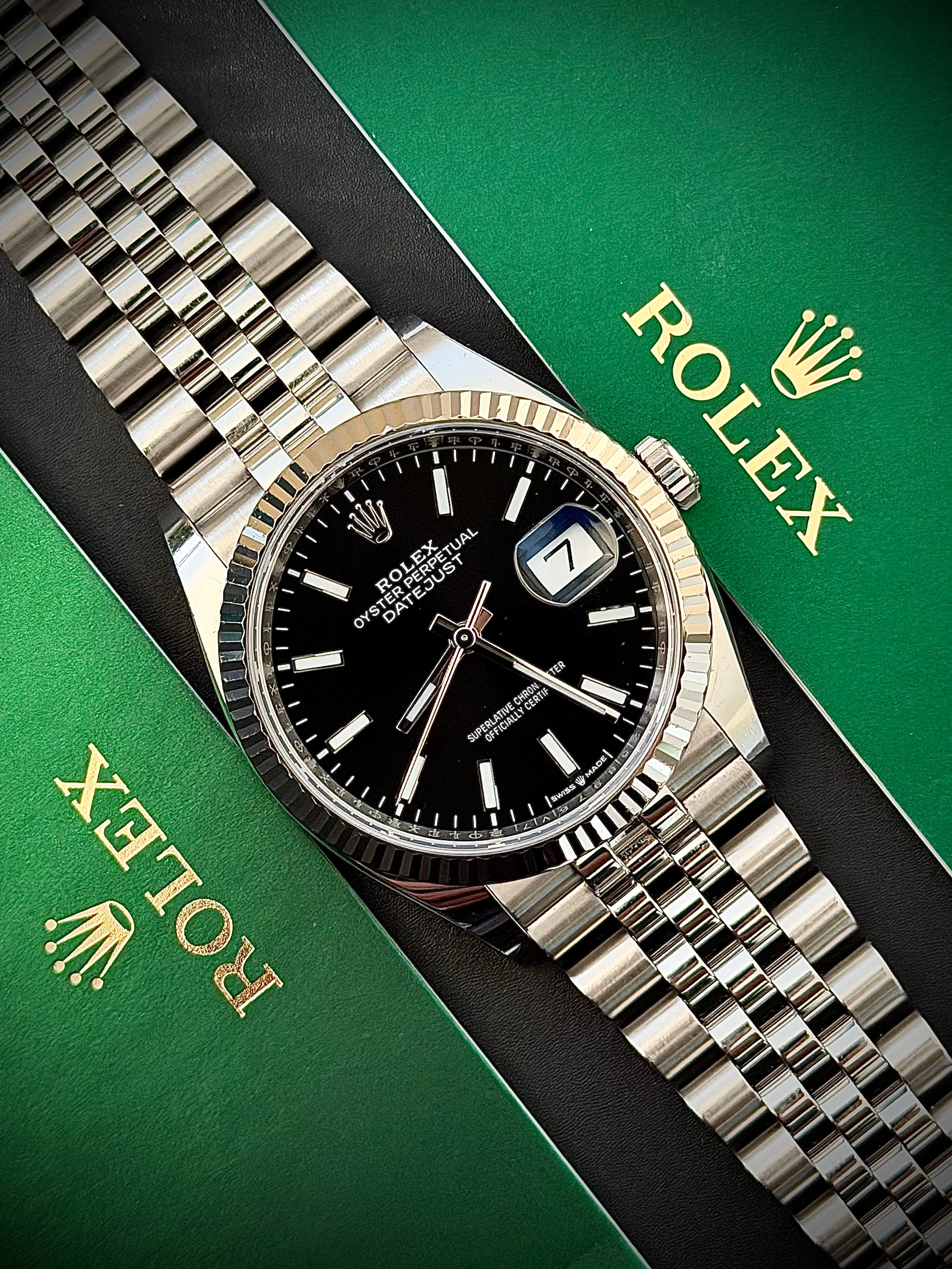 2019 ROLEX DATEJUST 36, 126234, BLACK DIAL, FULL SET, INC GST