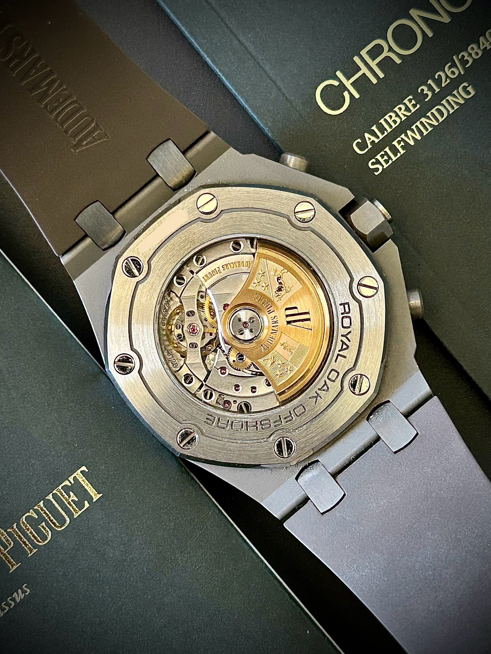 2020 AUDEMARS PIGUET ROYAL OAK OFFSHORE CHRONOGRAPH, 26470IO, “GHOST”, TITANIUM, FULL SET, INC GST
