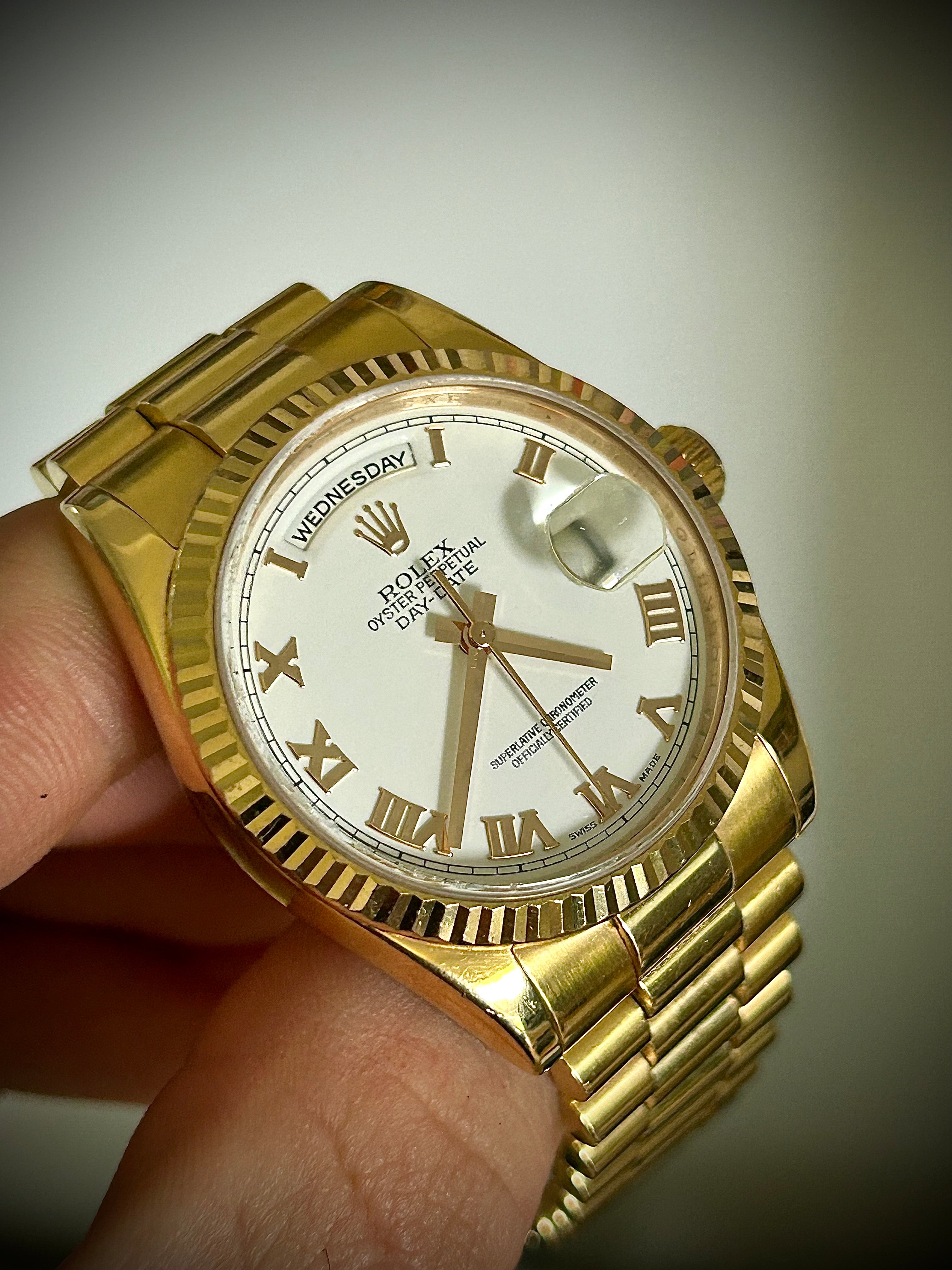 2008 ROLEX DAY-DATE 36, 118235, ROSE GOLD, WATCH ONLY, INC GST