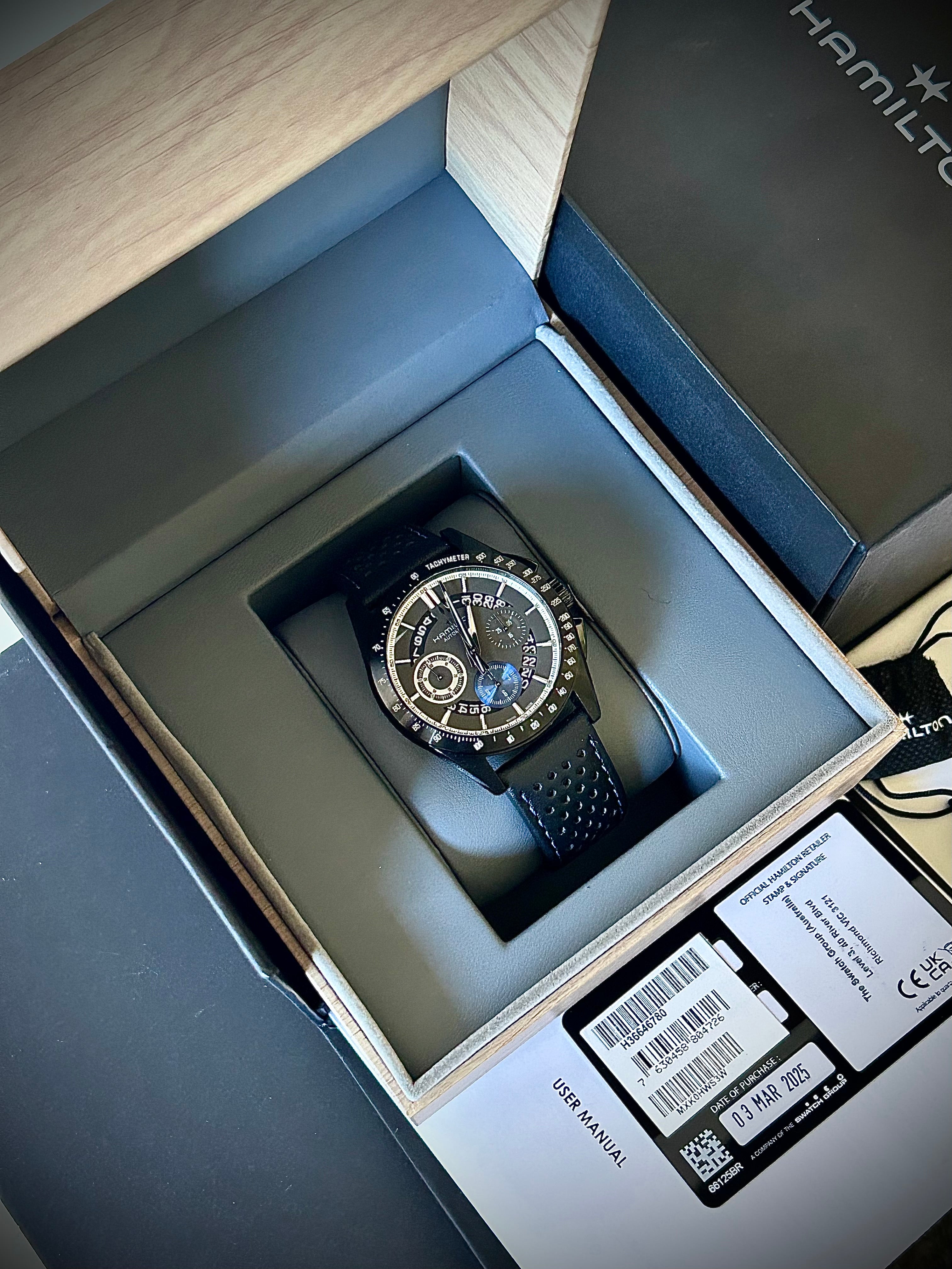 2025 HAMILTON JAZZMASTER PERFORMER AUTOCHRONO, FULL SET, INC GST