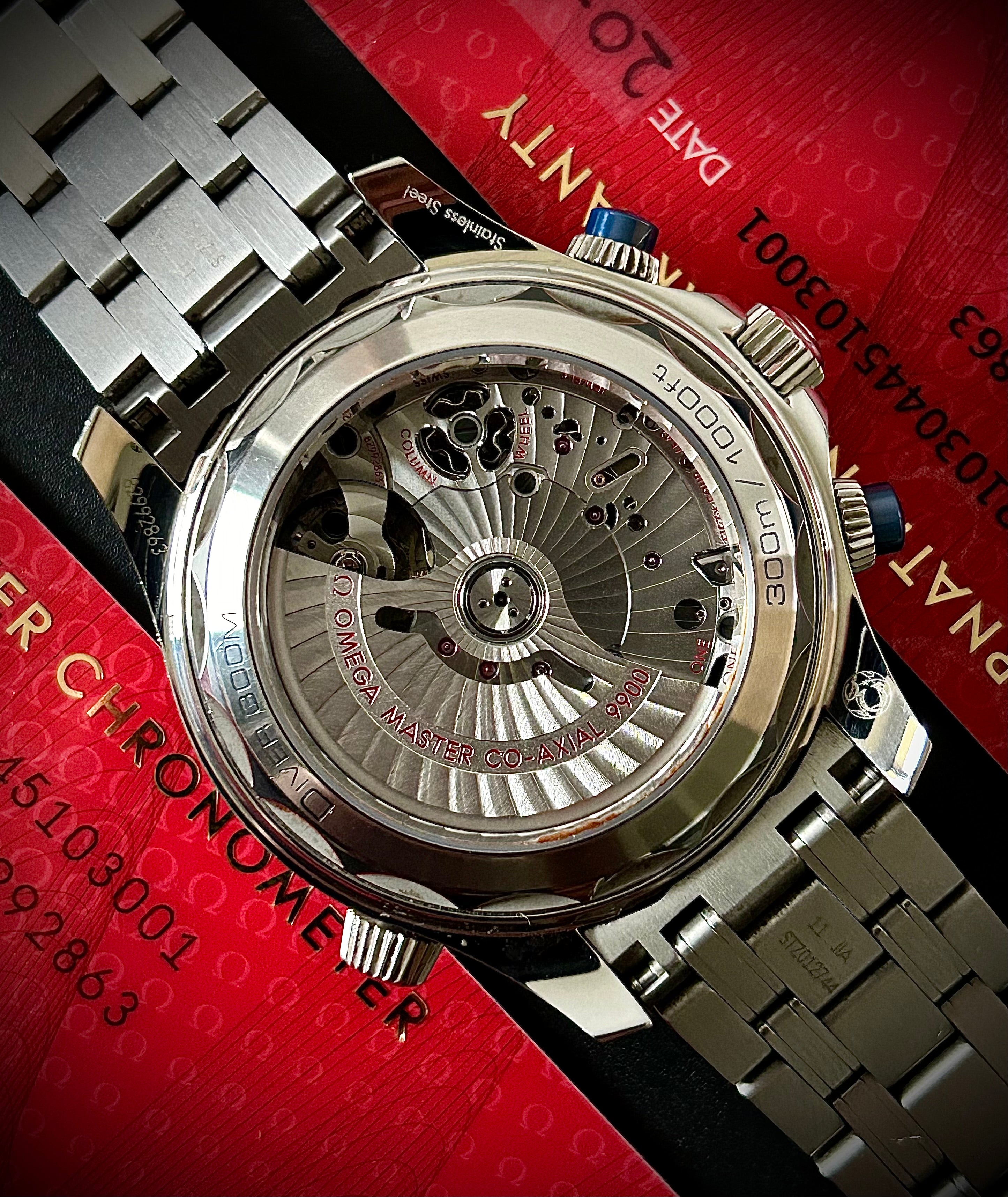 2021 OMEGA SEAMASTER CHRONOGRAPH 300M, 44MM, FULL SET, INC GST