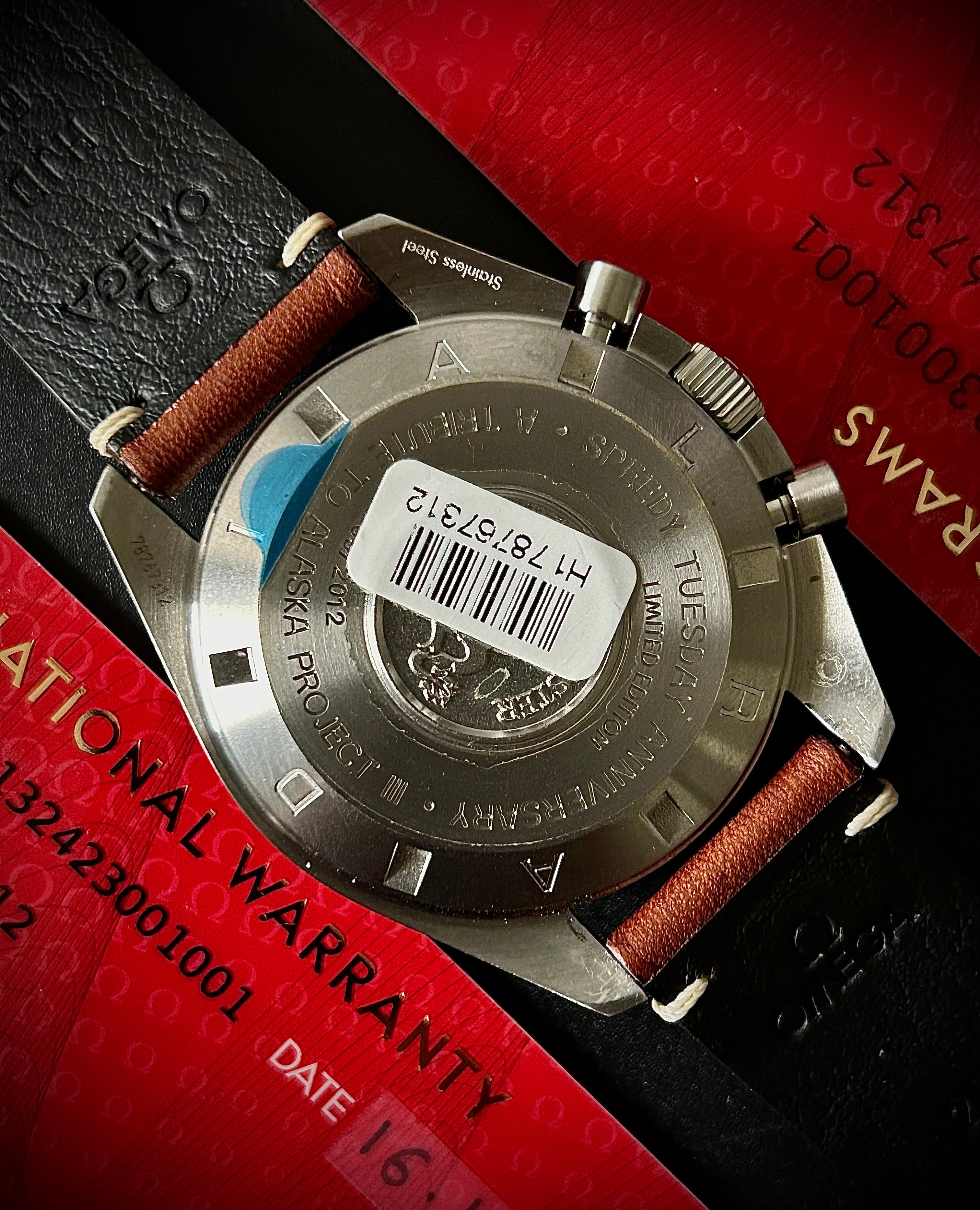 2018 OMEGA SPEEDMASTER SPEEDY TUESDAY TRIBUTE TO ALASKA, FULL SET, INC GST