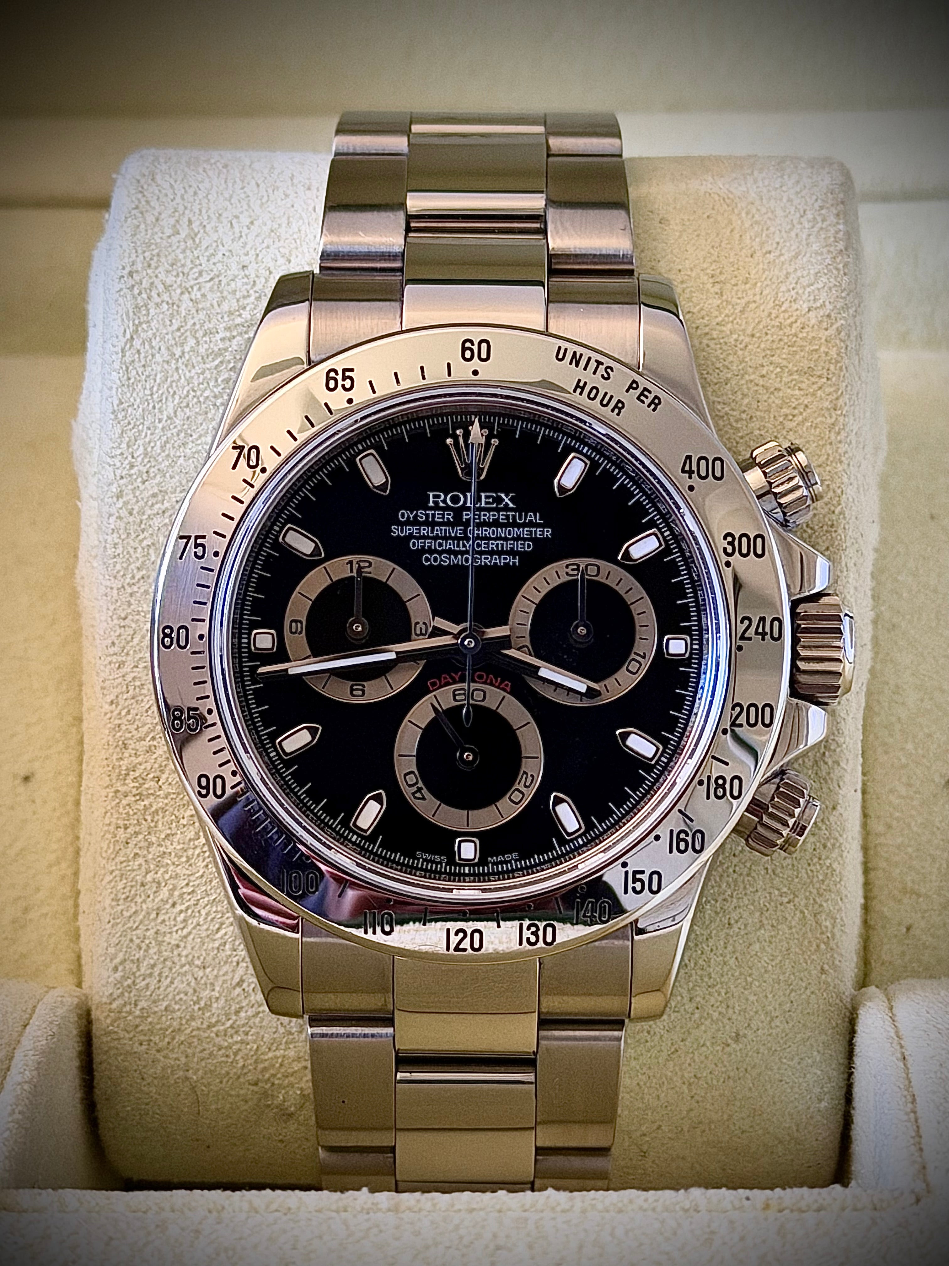 2009 ROLEX COSMOGRAPH DAYTONA, 116520, BLACK DIAL, BOX & PAPERS, INC GST