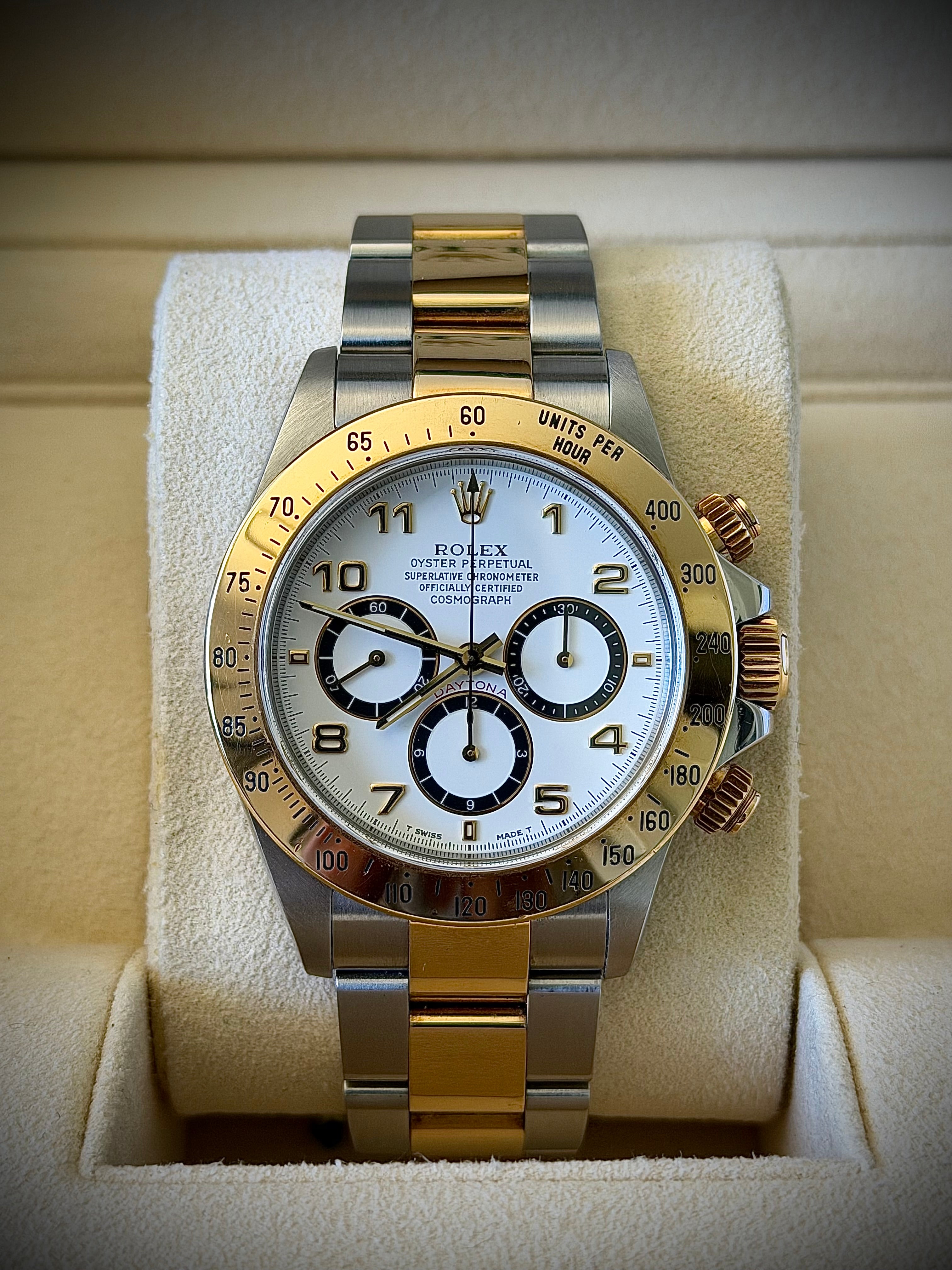 1999 ROLEX ZENITH DAYTONA, 16523, WATCH AND BOX, INC GST