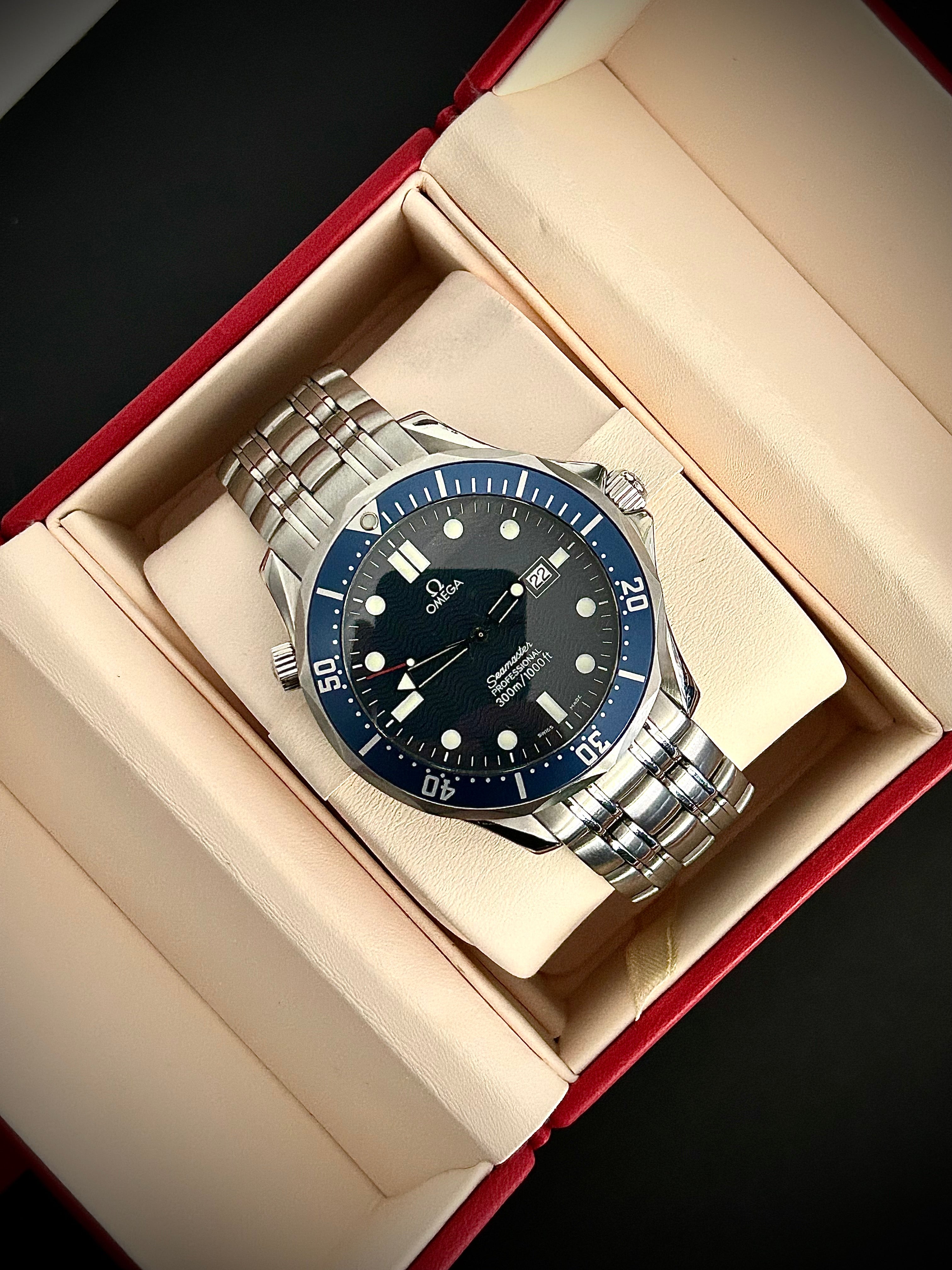 1998 OMEGA SEAMASTER 300, BOND, 196.1523, WATCH AND BOX, INC GST