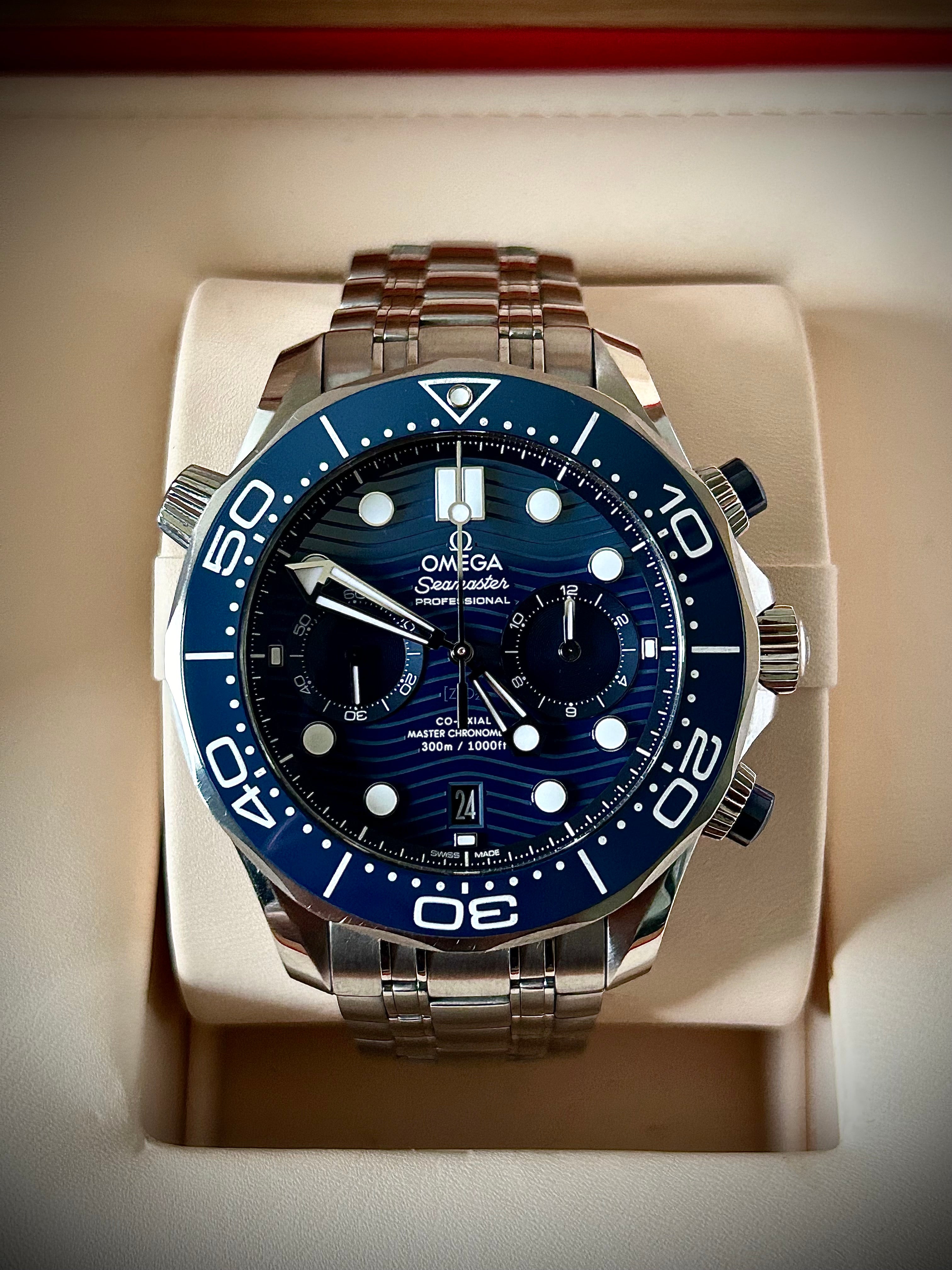 2021 OMEGA SEAMASTER CHRONOGRAPH 300M, 44MM, FULL SET, INC GST