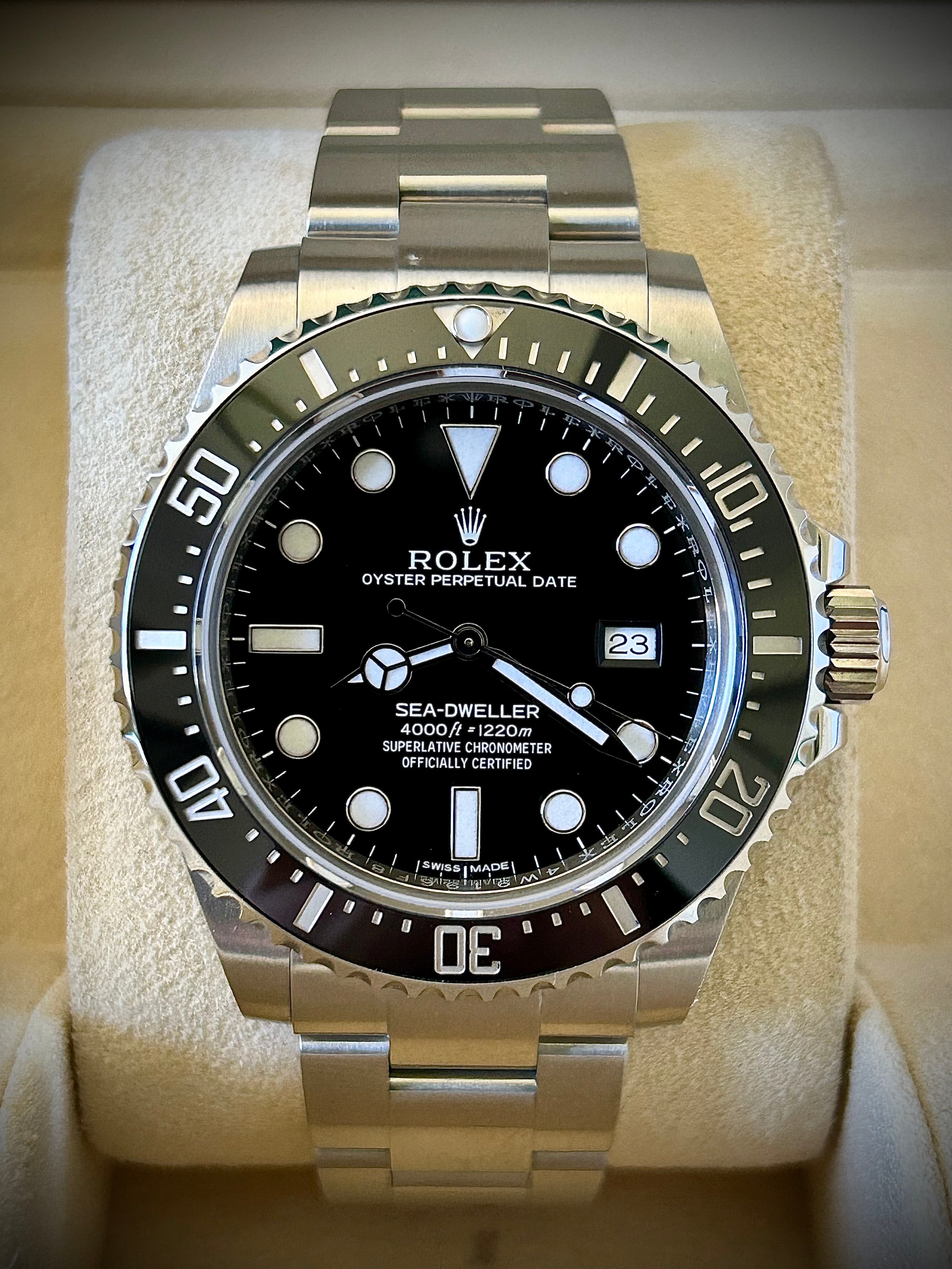 2016 ROLEX SEA-DWELLER 4000, 116600, BOX AND CARD, GST INC