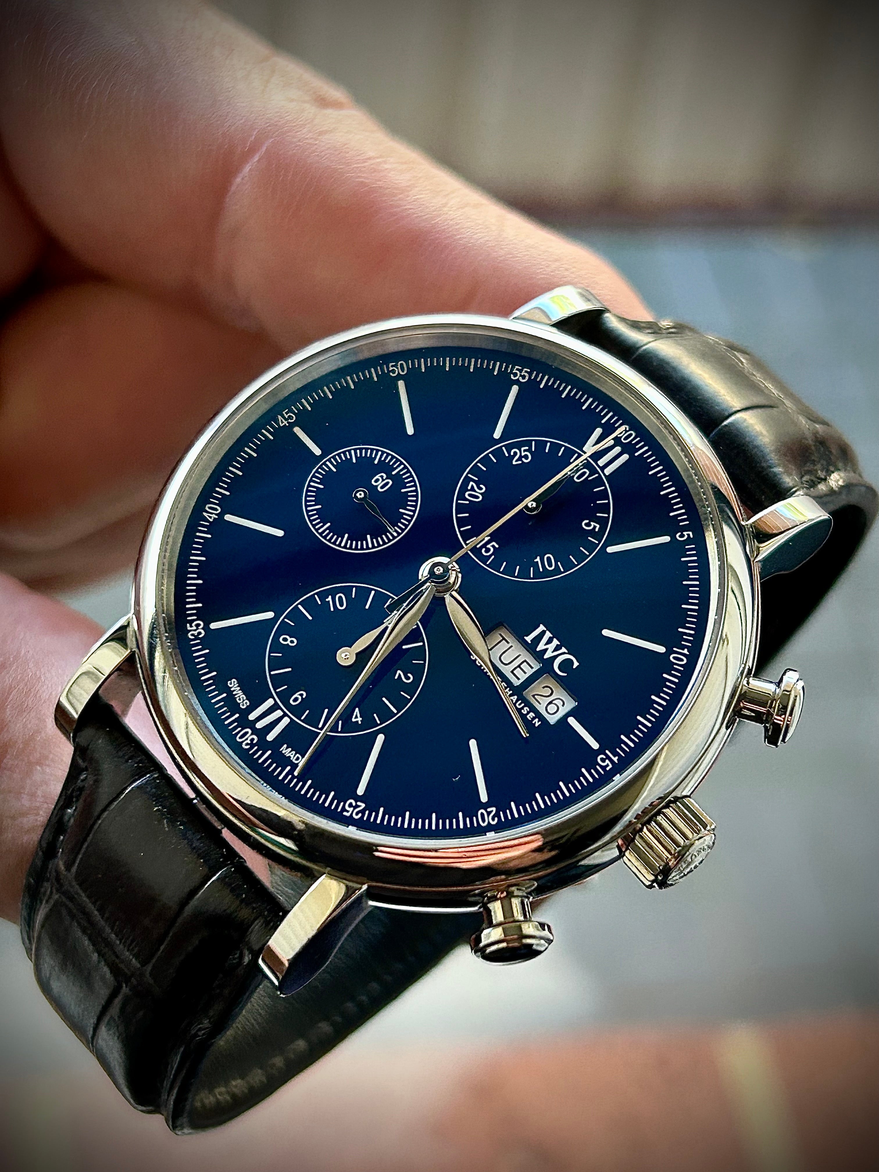 2018 IWC PORTOFINO CHRONOGRAPH 150 YEAR ANNIVERSARY, FULL SET, INC GST