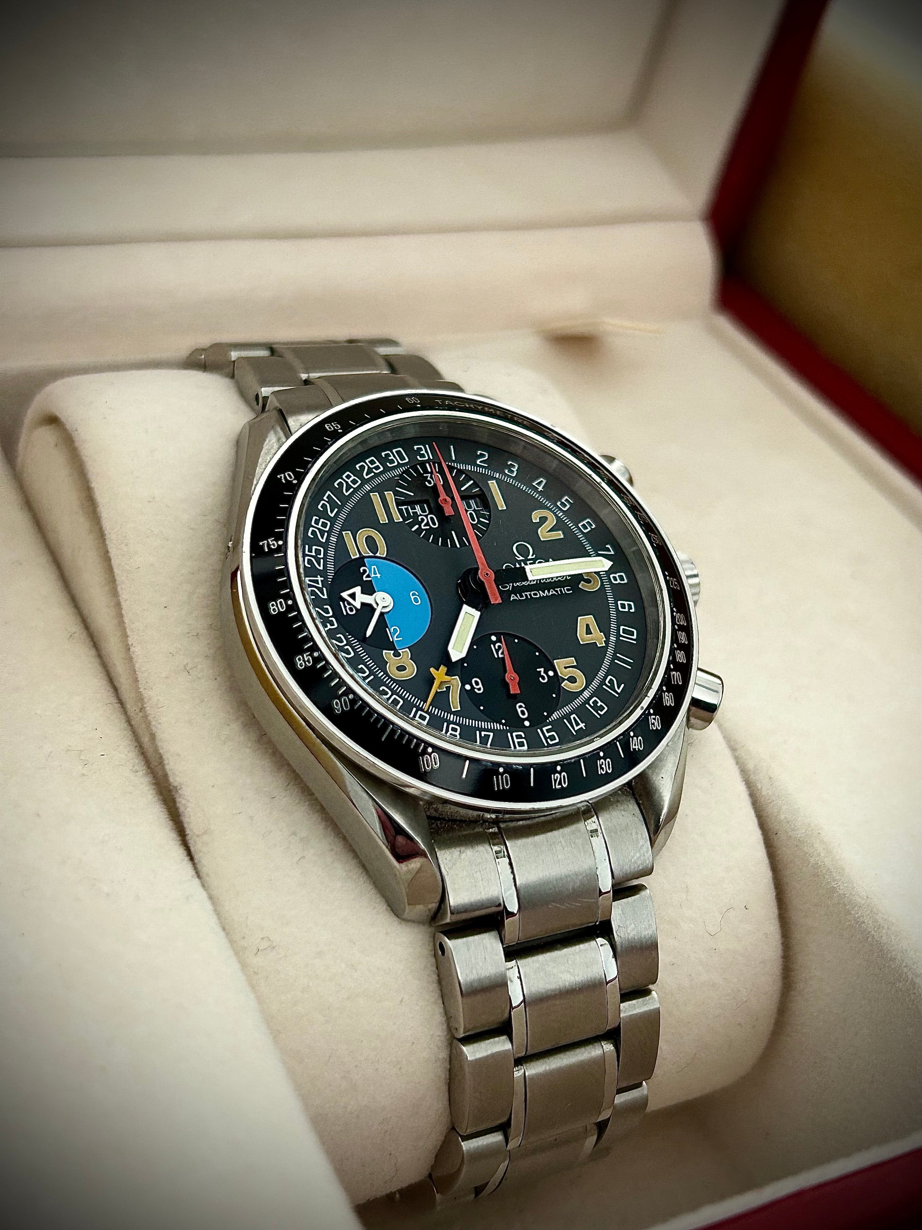 1995 OMEGA SPEEDMASTER TRIPLE DATE MK40 3520.53.00, INC GST