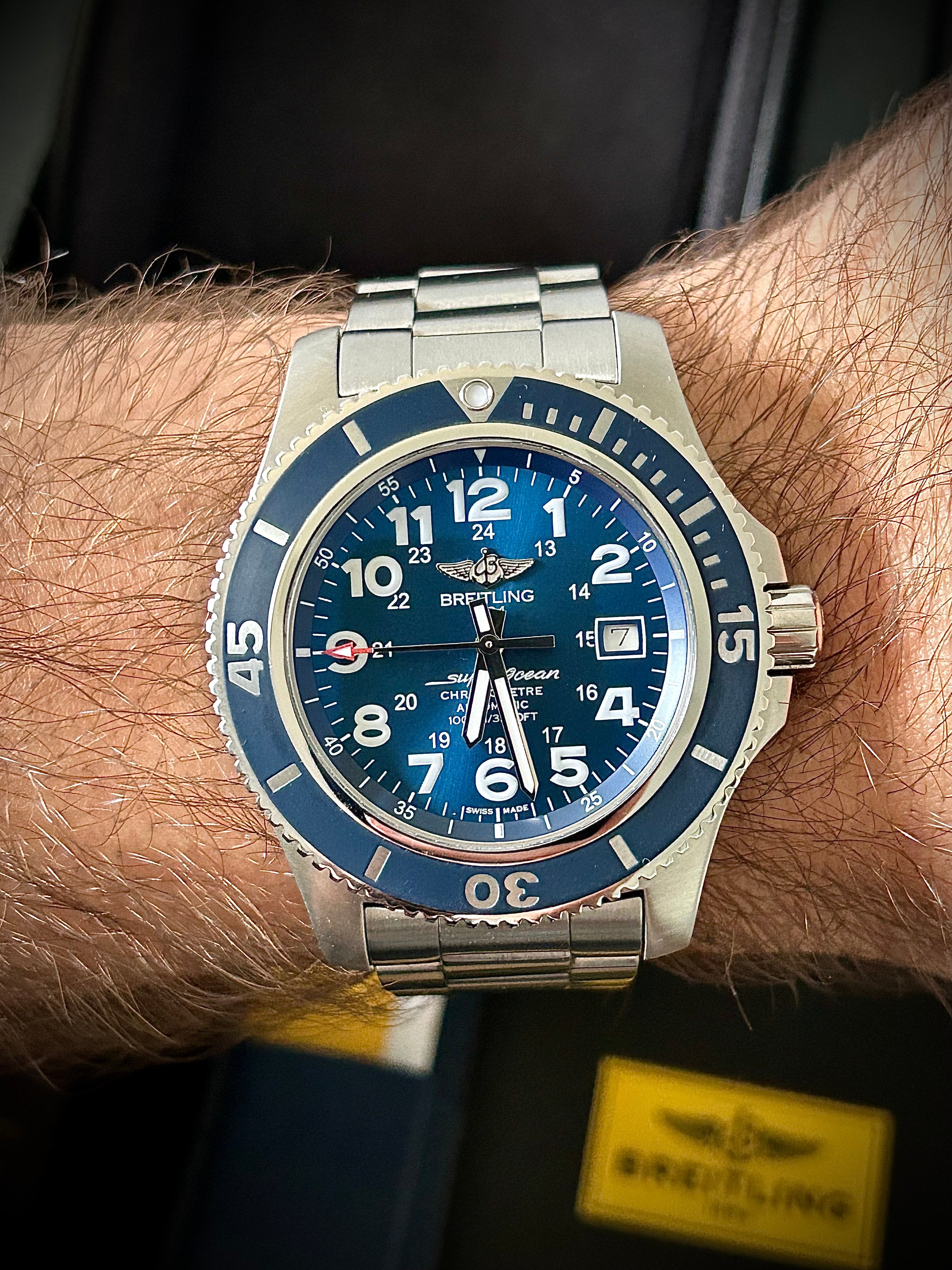 2019 BREITLING SUPEROCEAN 44, A17392D8/C910, BOX AND PAPERS, INC GST