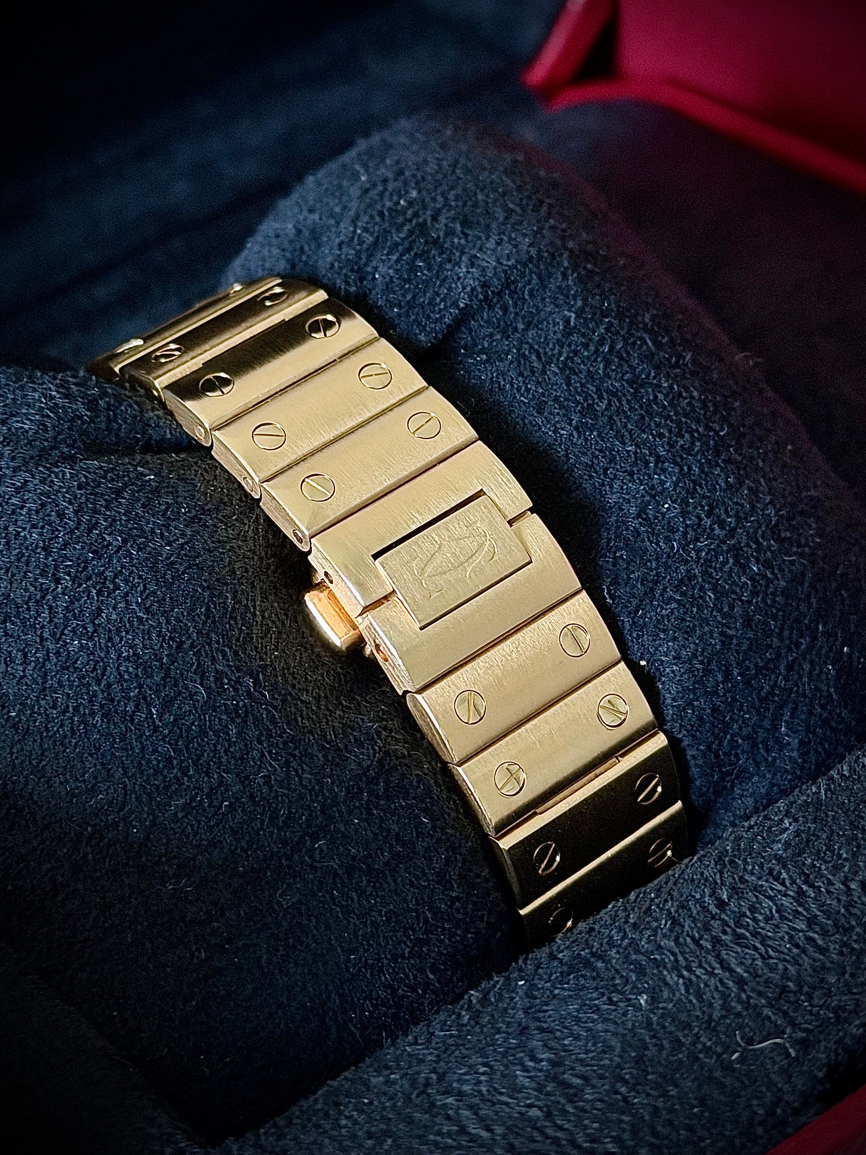 2025 CARTIER SANTOS DE CARTIER MEDIUM, WGSA0030, 18CT YELLOW GOLD, FULL SET, INC GST