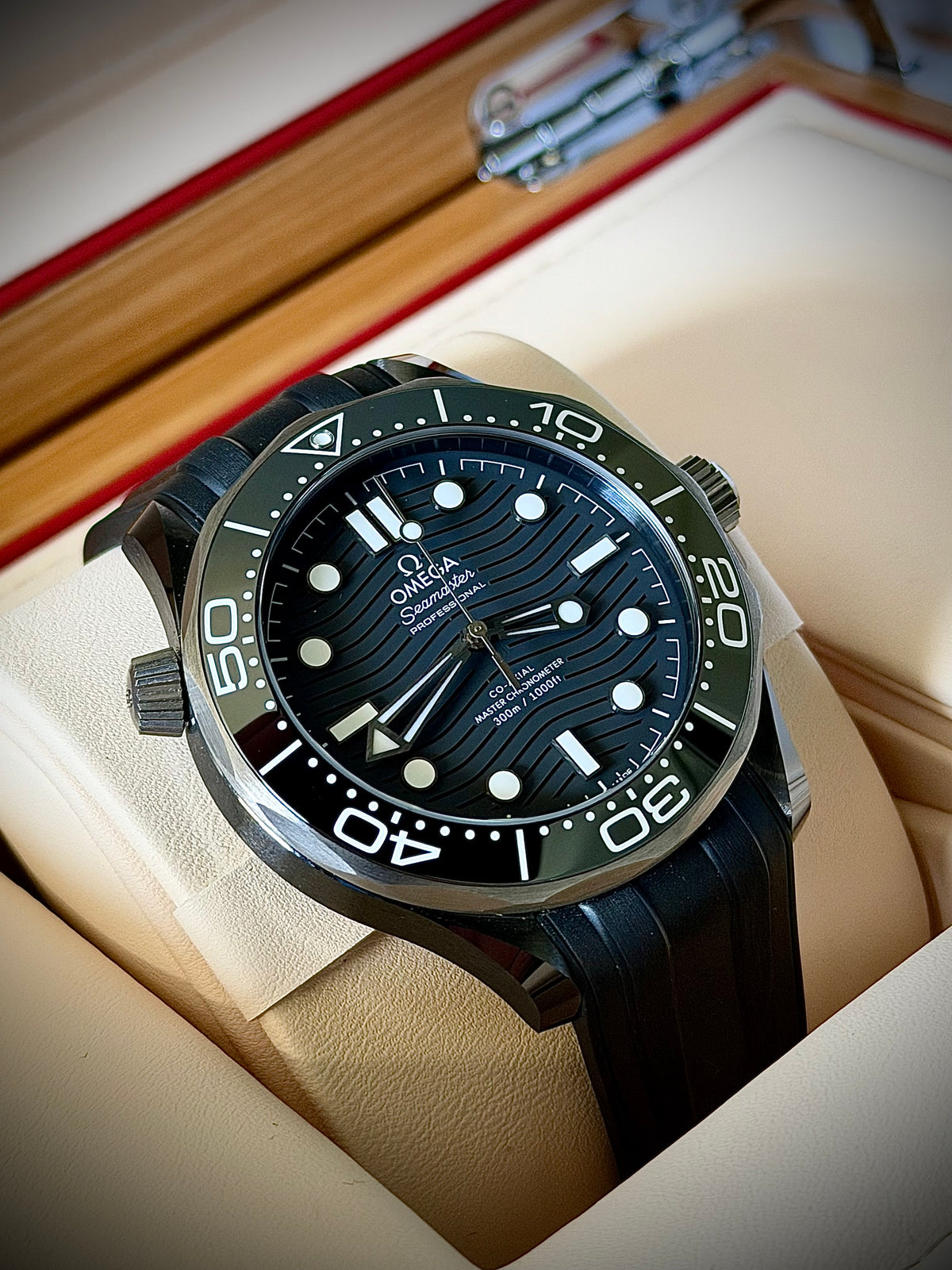 2026 OMEGA SEAMASTER DIVER 300M, 210.92.44.20.01.001, BLACK CERAMIC, FULL SET, INC GST