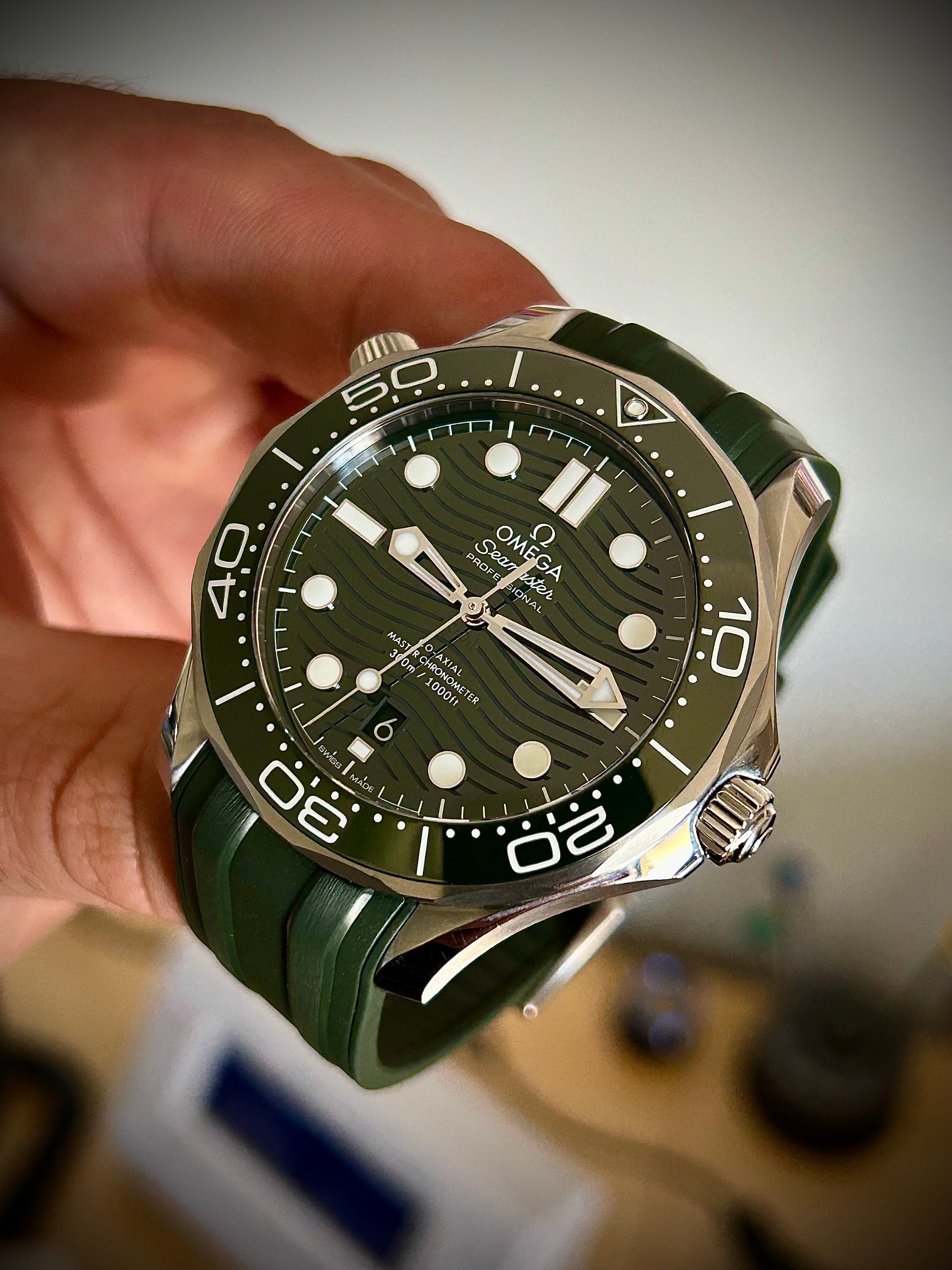 2025 OMEGA SEAMASTER 300, GREEN DIAL, FULL SET, INC GST