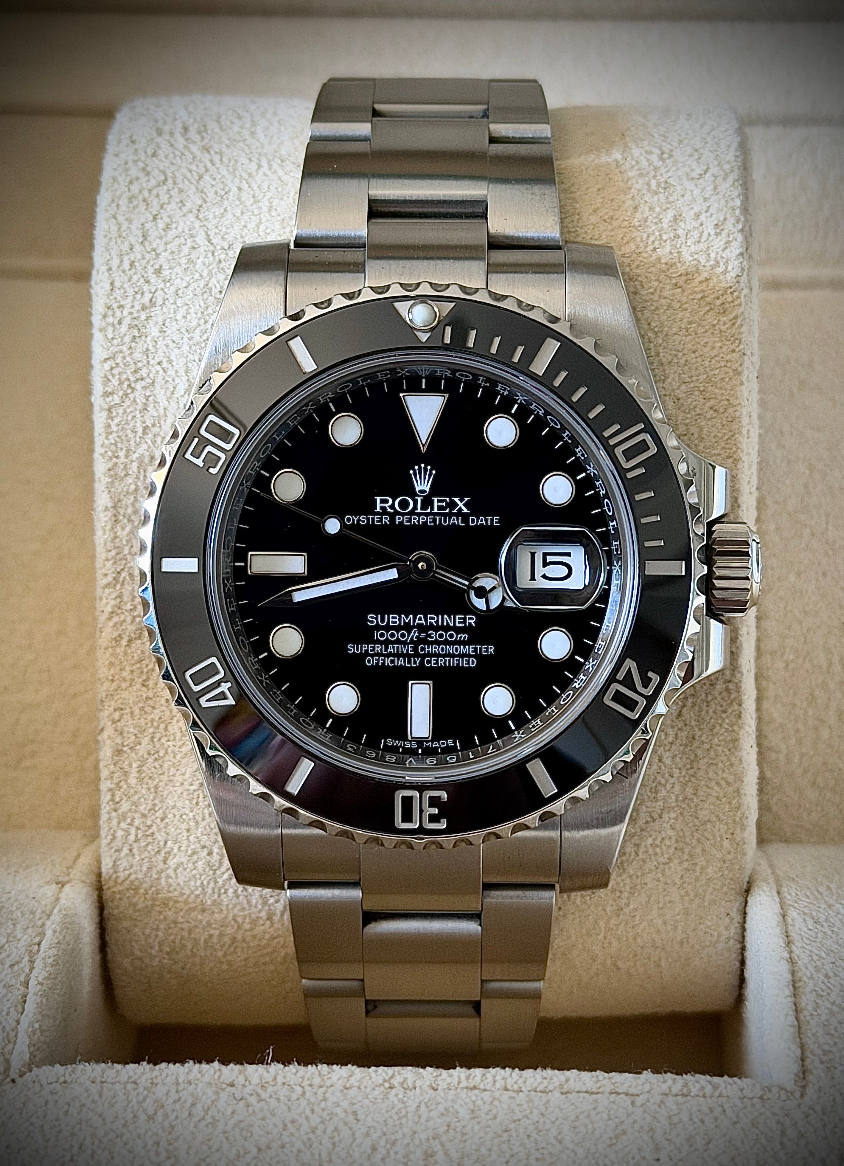 2018 ROLEX SUBMARINER DATE 116610LN, BOX AND PAPERS, INC GST