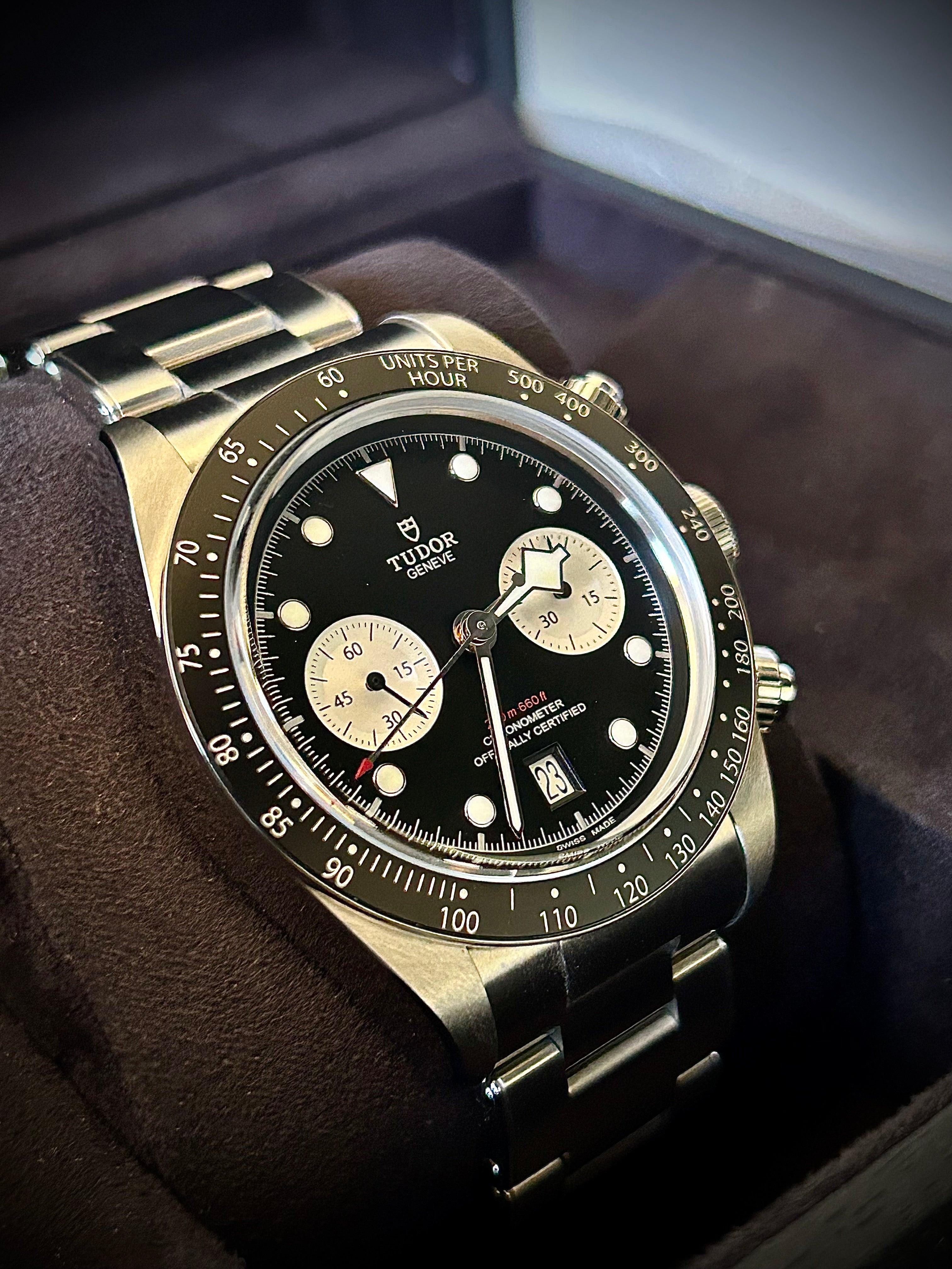 2022 TUDOR BLACK CHRONO REVERSE PANDA, FULL SET, INC GST