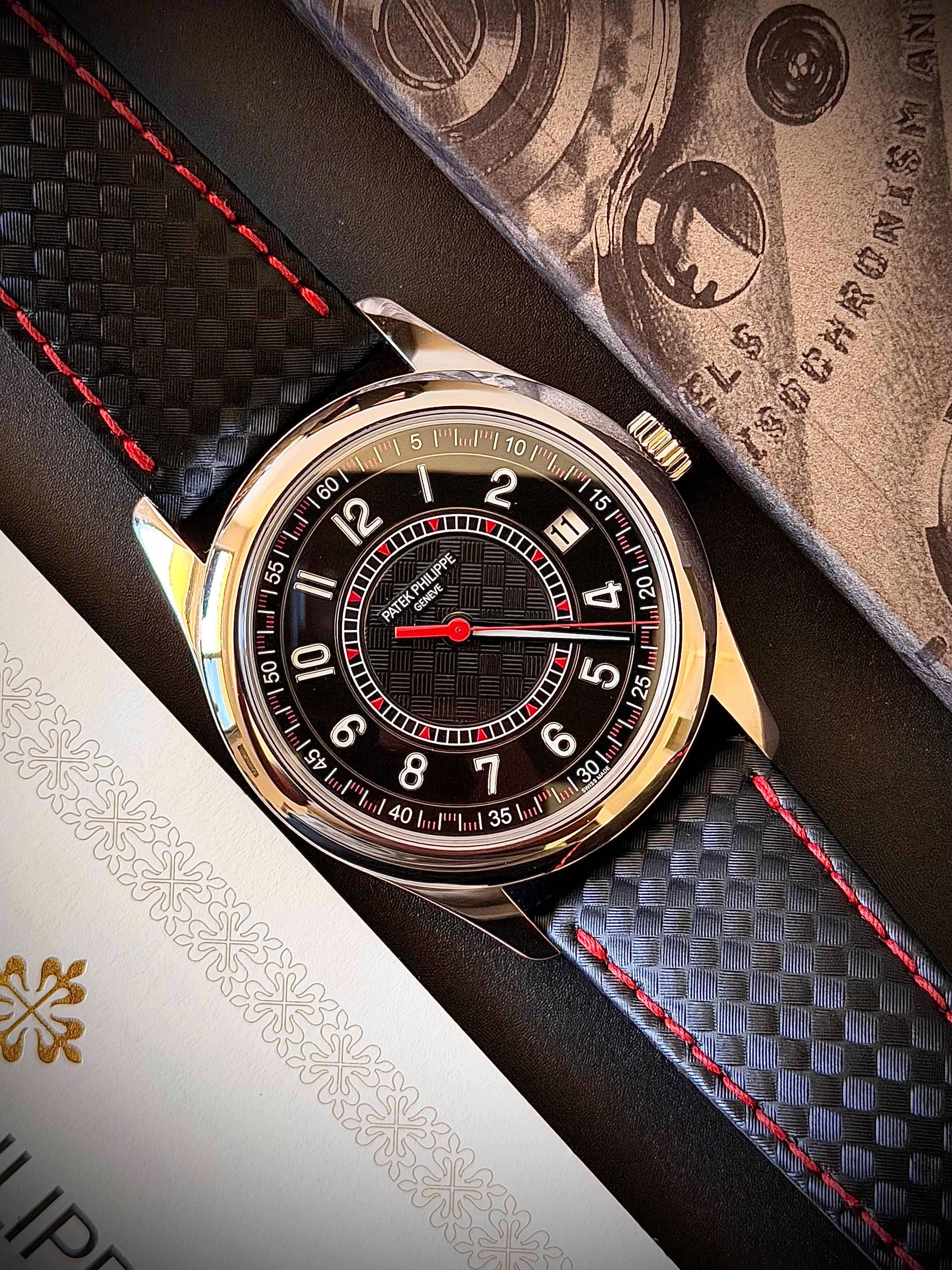 2025 PATEK PHILIPPE CALATRAVA 6007G, BLACK & RED, FULL SET, INC GST