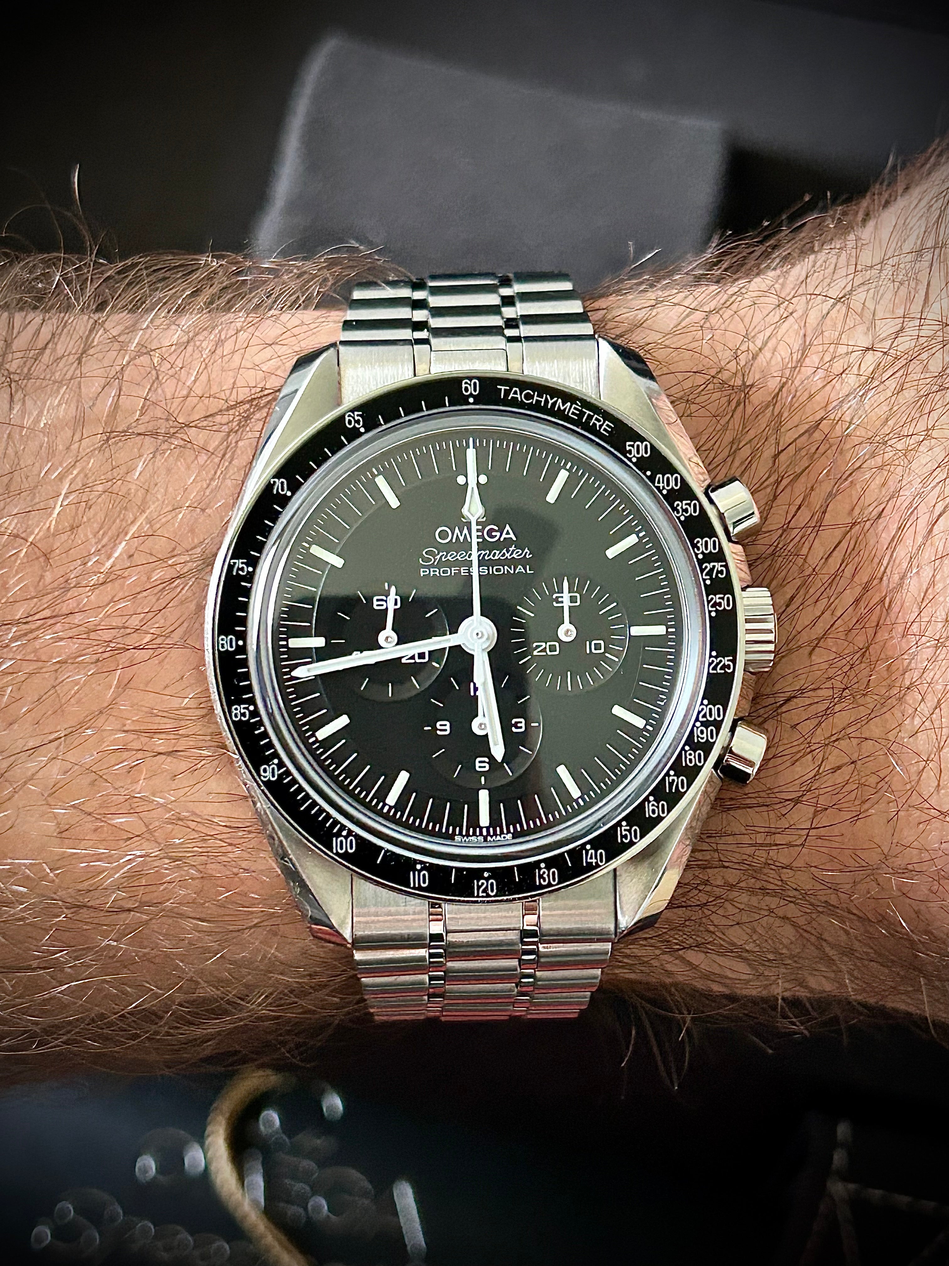 2024 OMEGA SPEEDMASTER PROFESSIONAL, SAPPHIRE SANDWICH , BOX AND PAPERS, INC GST