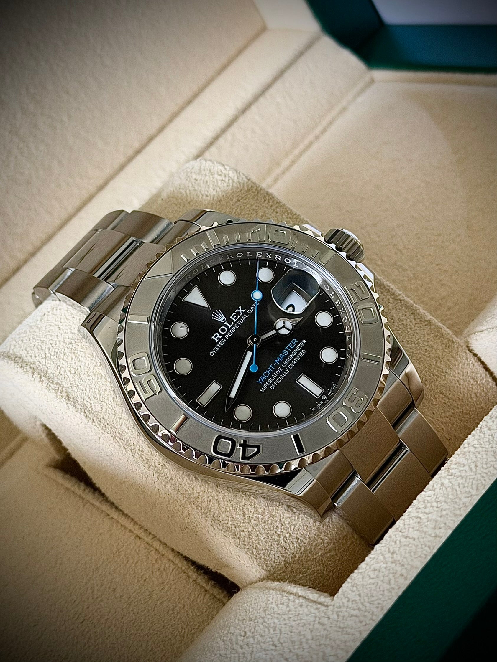 2023 ROLEX YACHT-MASTER 40, RHODIUM DIAL, FULL SET, INC GST