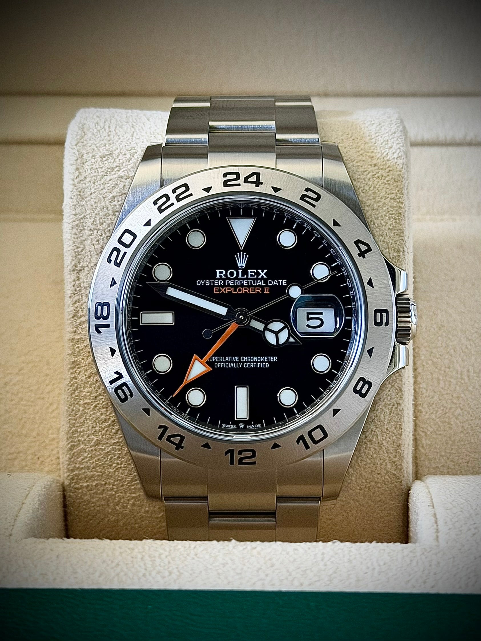 2025 ROLEX EXPLORER II, 226570, BLACK DIAL, FULL SET, INC GST