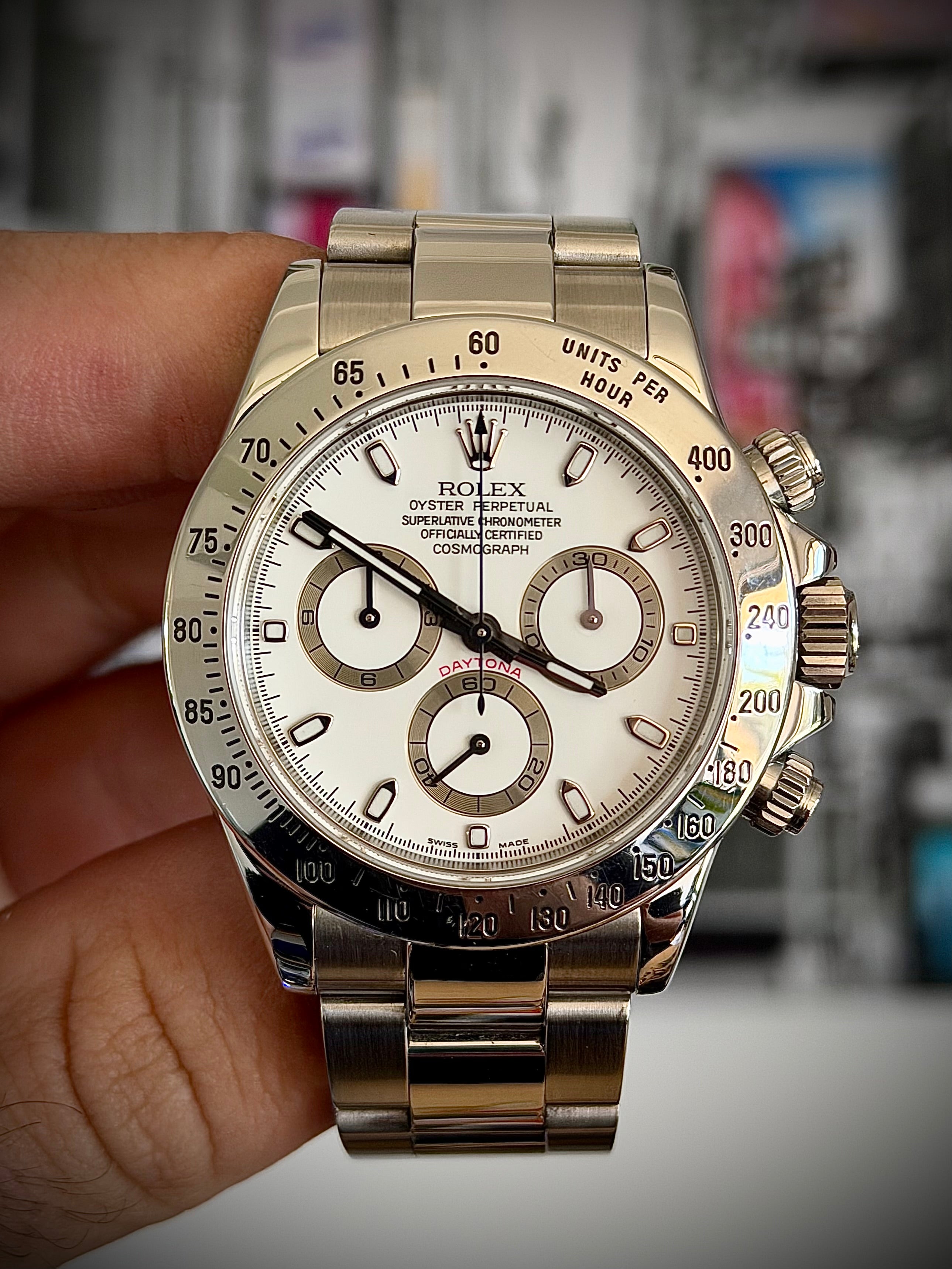 2006 ROLEX DAYTONA, 116520 WHITE DIAL, BOX & SERVICE PAPERS ONLY, INC GST