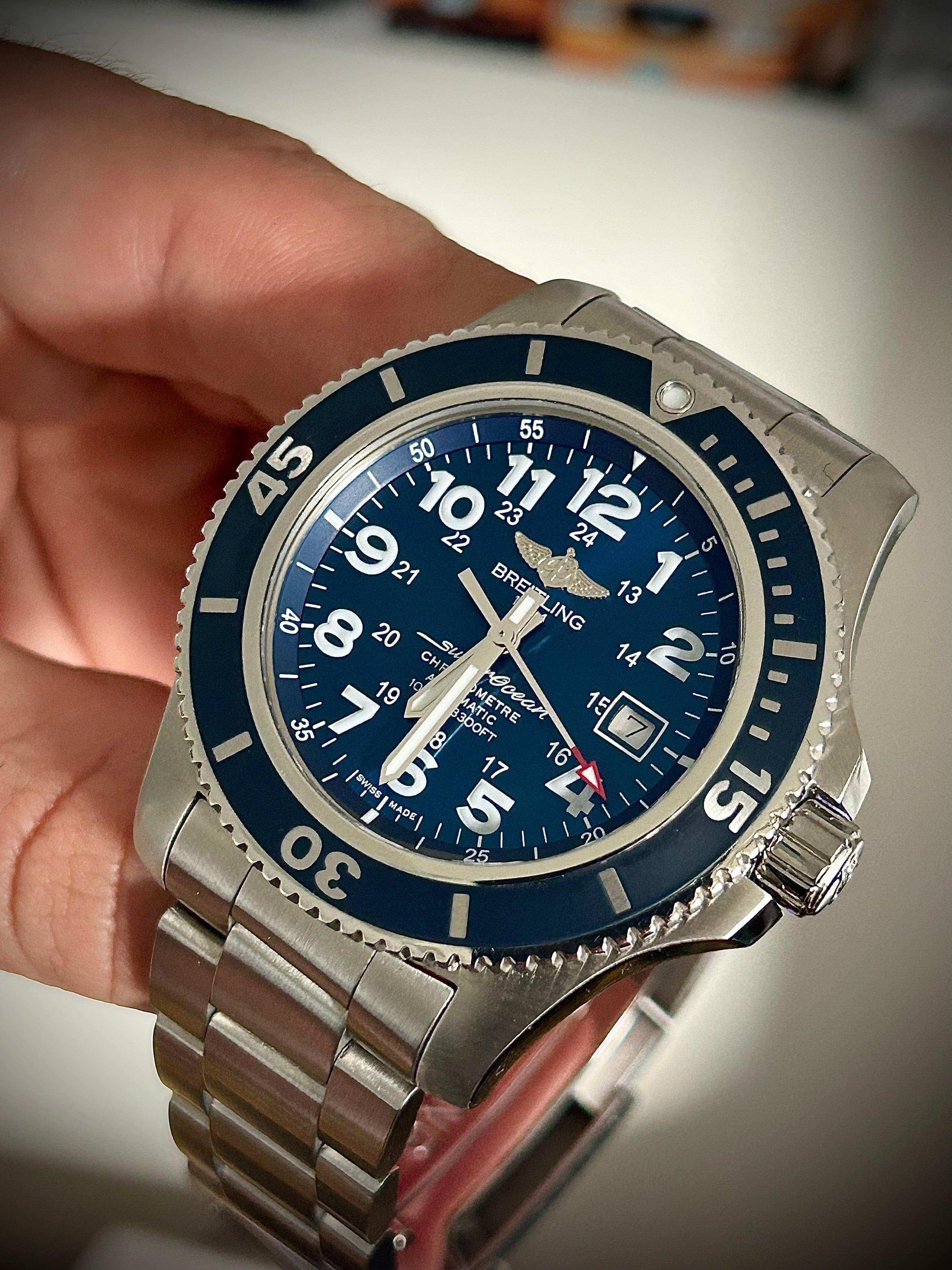 2019 BREITLING SUPEROCEAN 44, A17392D8/C910, BOX AND PAPERS, INC GST