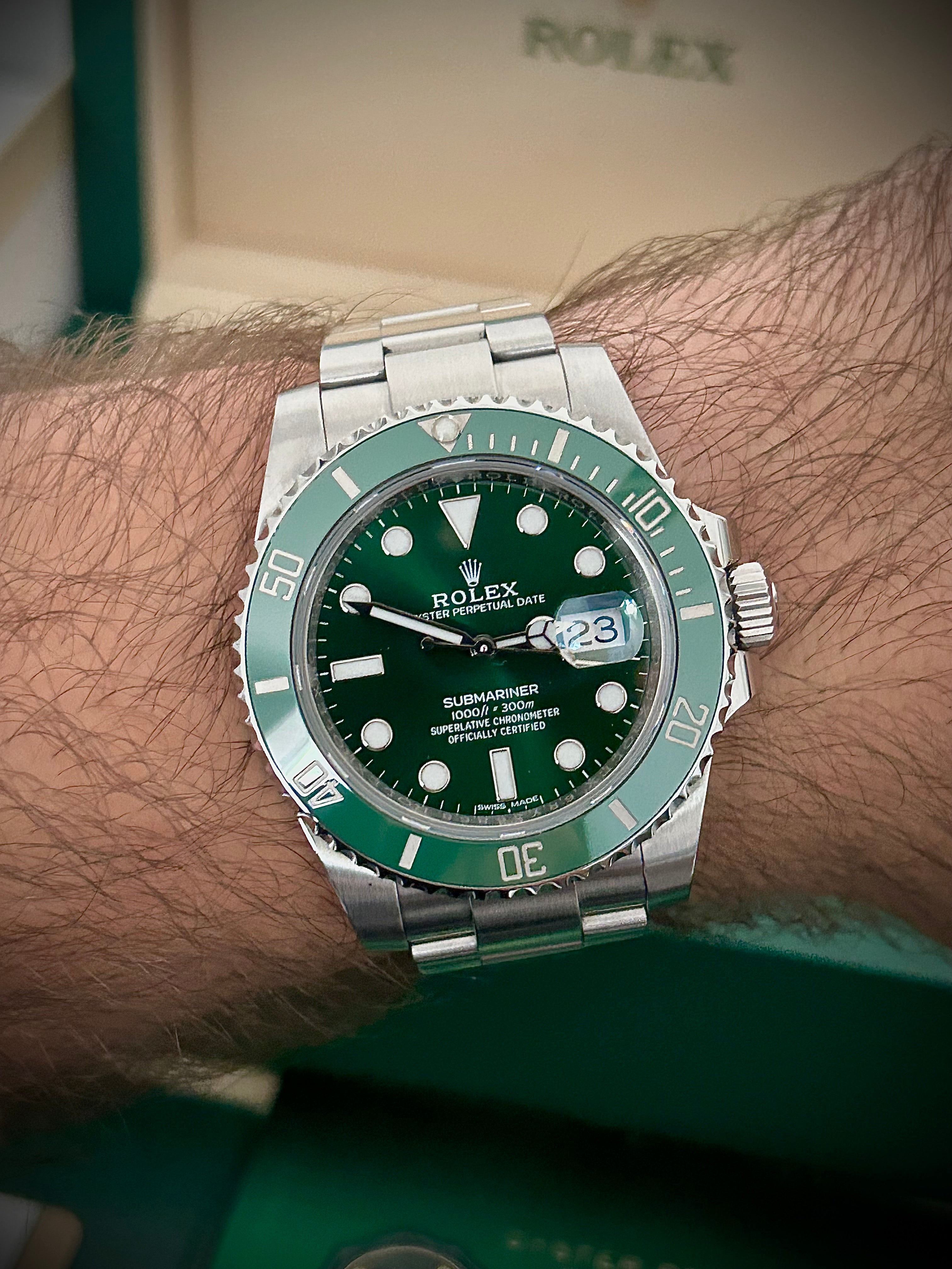 2019 ROLEX SUBMARINER DATE 116610LV, HULK, FULL SET, INC GST