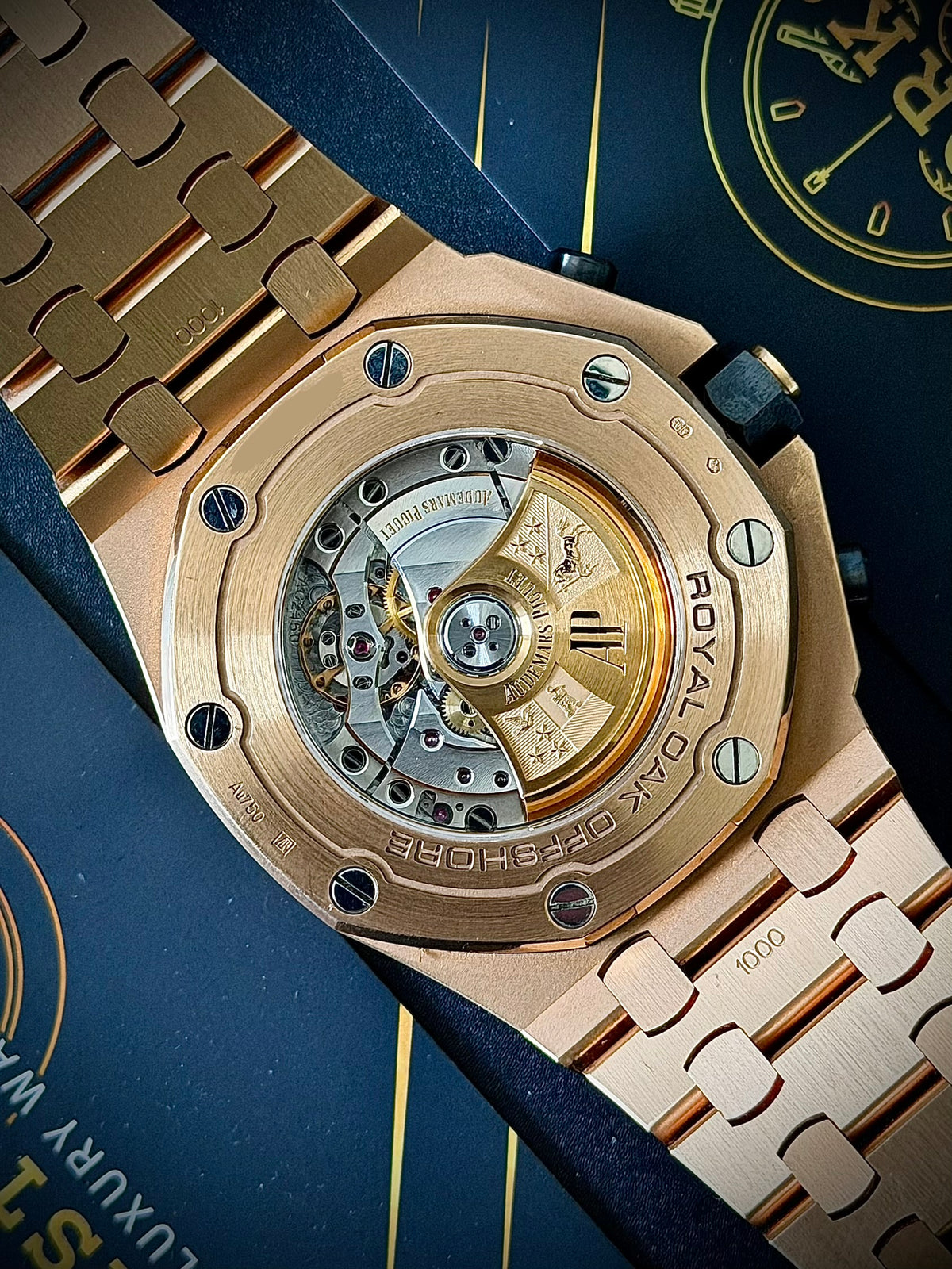 CIRCA 2014 AUDEMARS PIGUET ROYAL OAK OFFSHORE CHRONOGRAPH “BRICK”, 26470OR.OO.1000OR.01, 18CT PINK GOLD, WATCH & BOX, INC GST